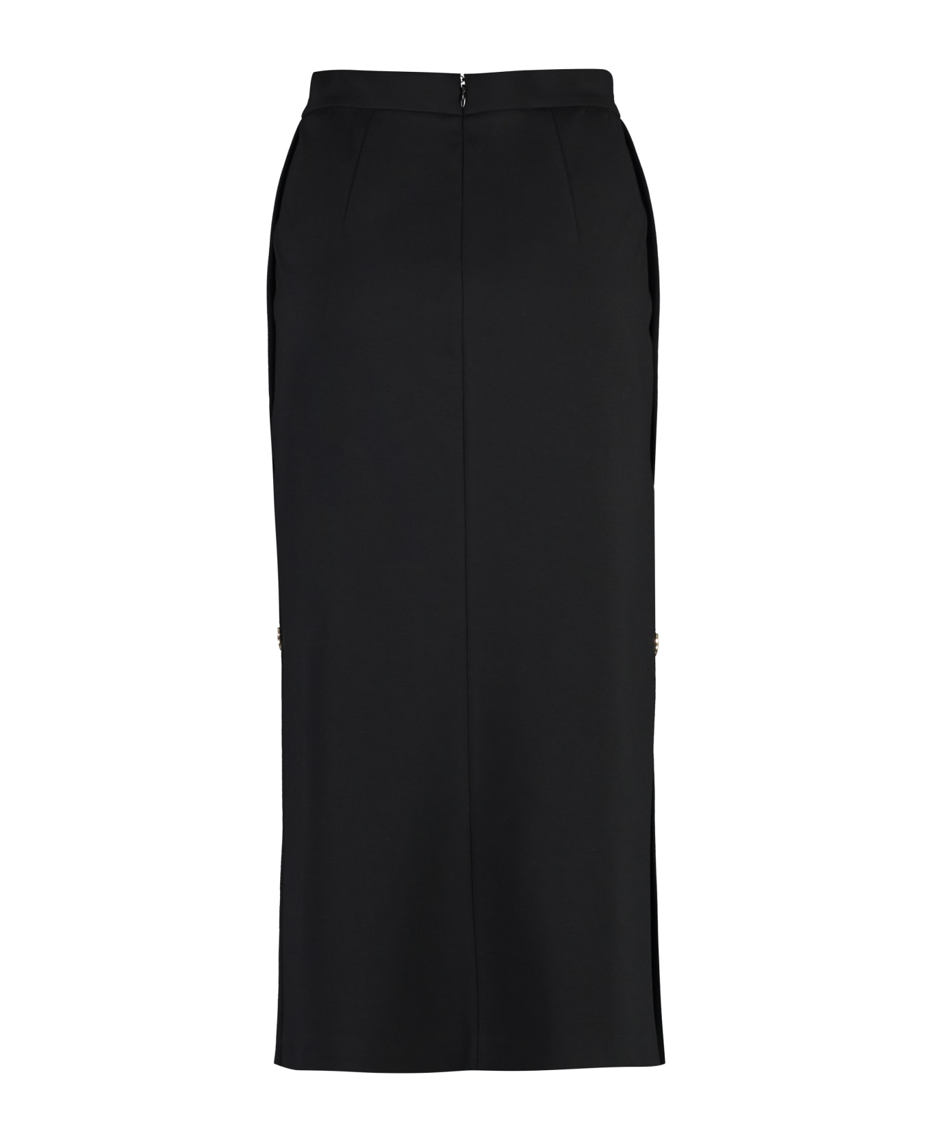 Pinko Side Slit Long Skirt - black