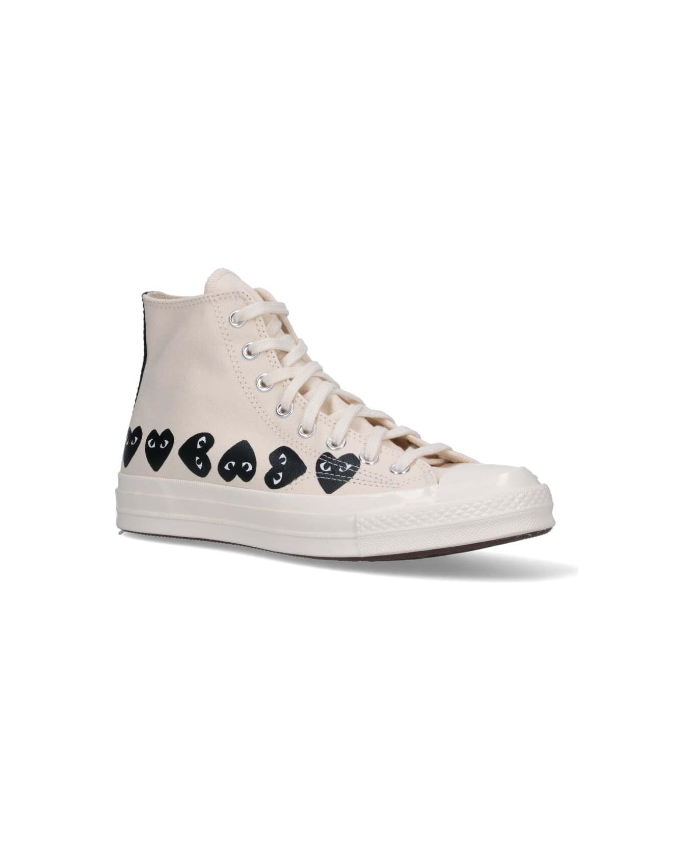 Comme des Garçons Play 'converse Multi Heart Chuck 70' Sneakers - Bianco