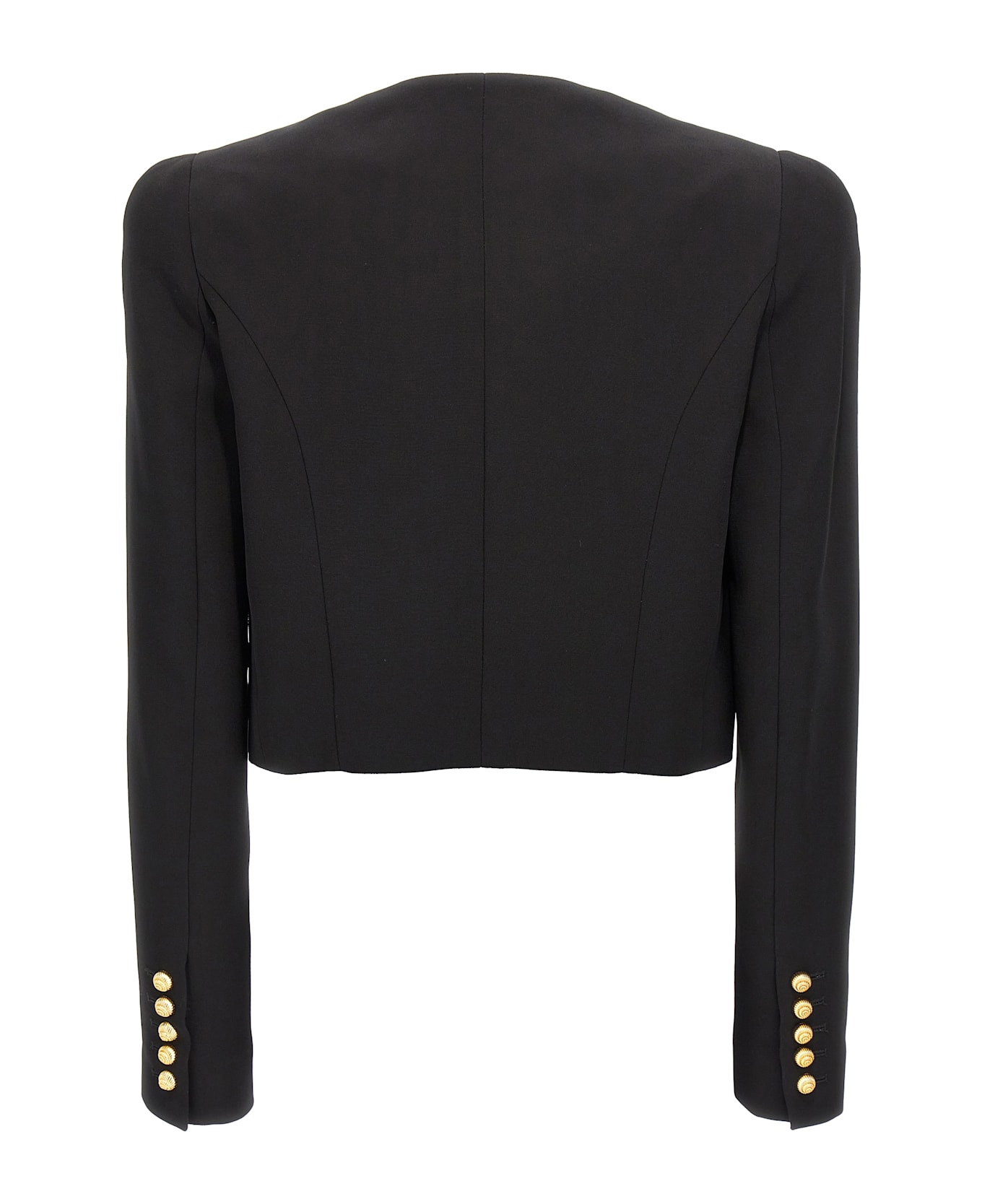 Balmain 'chiocciola' Button Short Jacket - Black