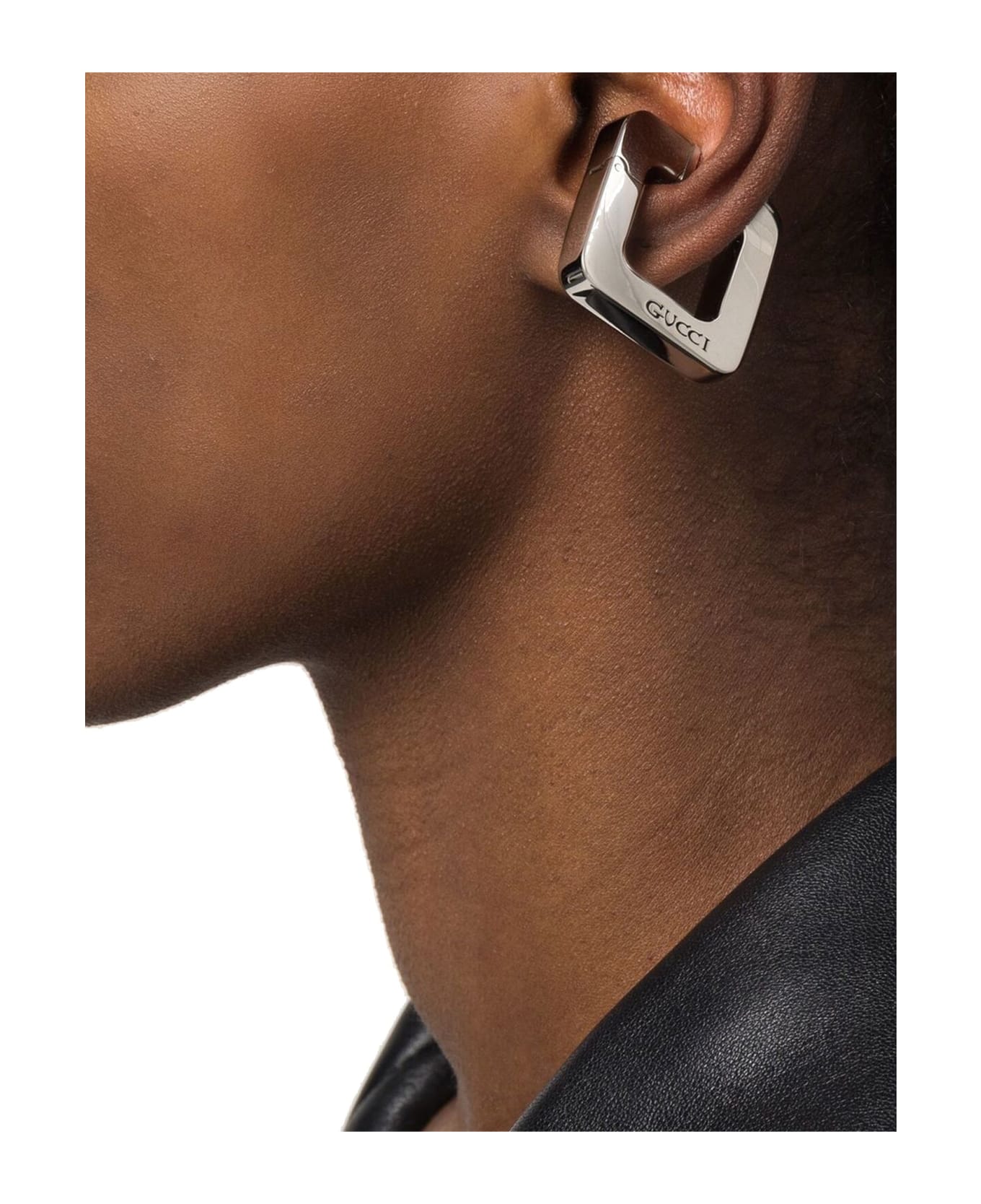 Gucci Chunky Hoop Earring - Silver