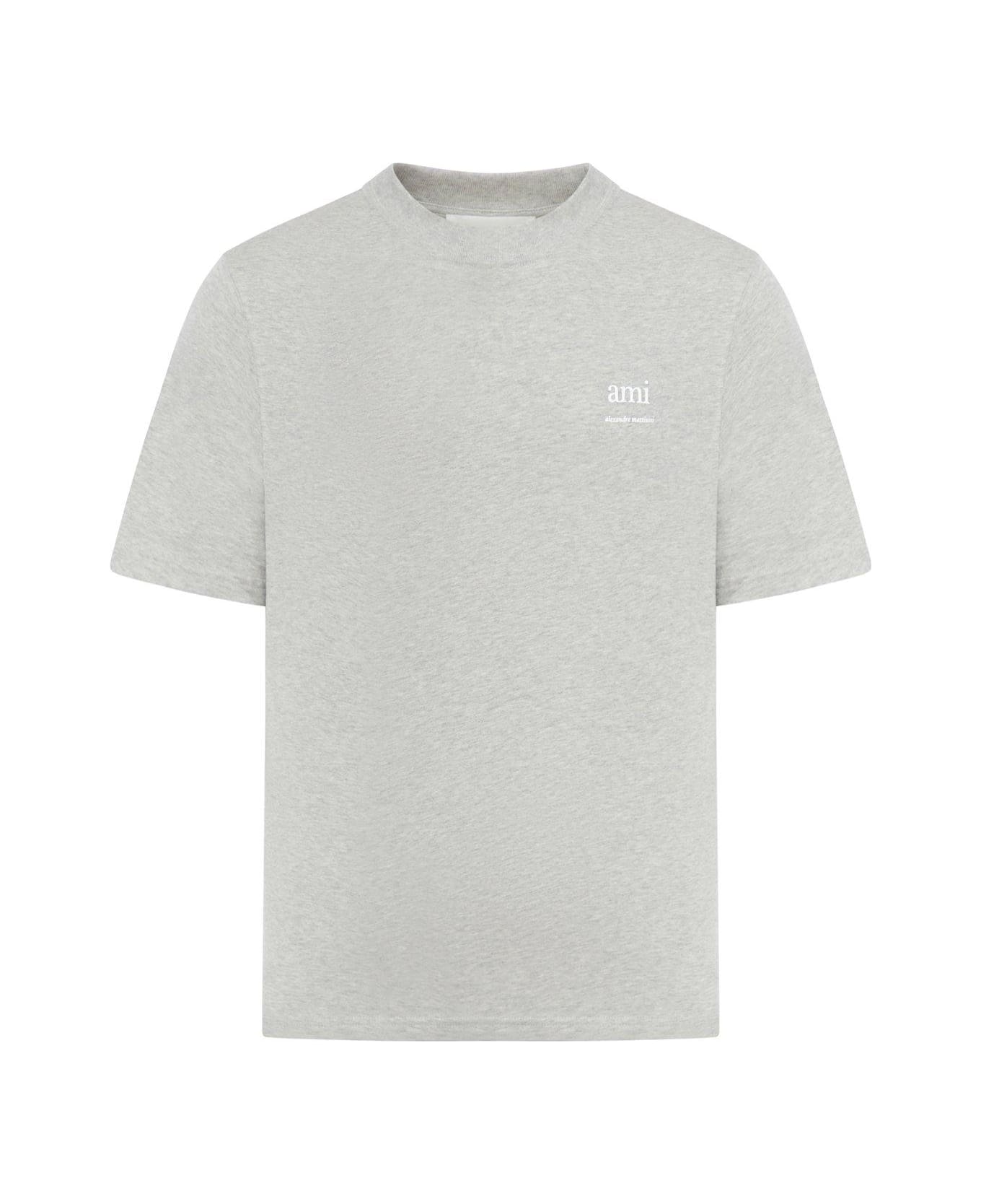 Ami Alexandre Mattiussi Paris Logo Printed Crewneck T-shirt - Grey Tシャツ