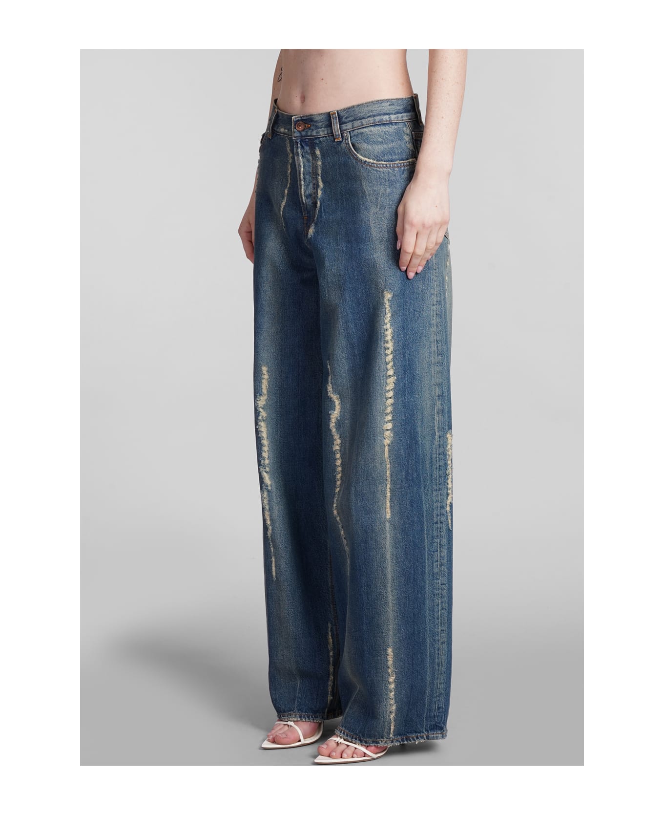 Haikure Bethany Jeans In Blue Cotton - blue デニム