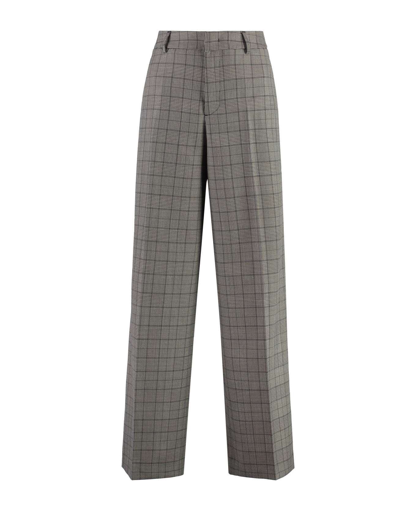 PT Torino Wool Wide-leg Trousers - black