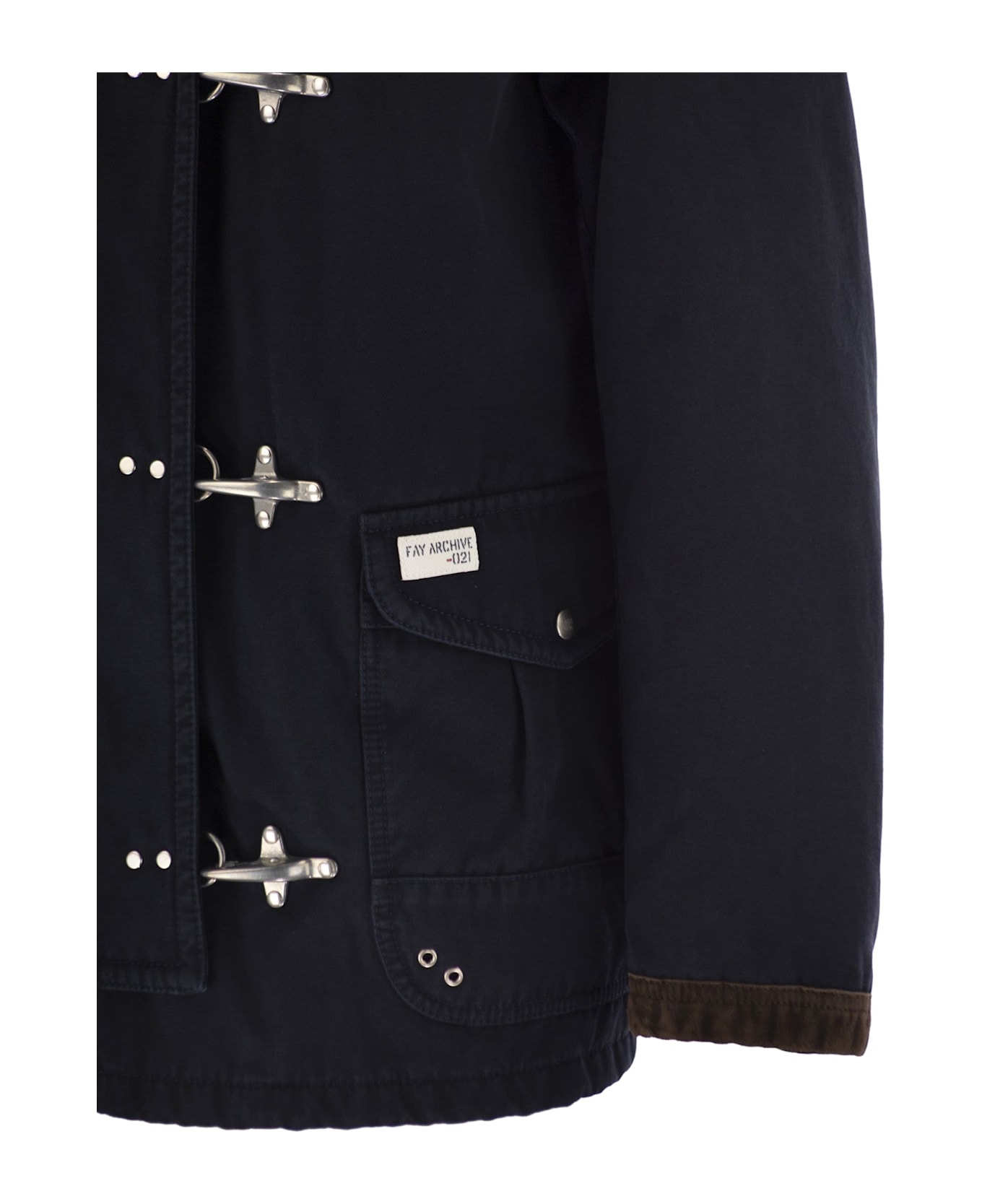 Fay 4 Ganci In Cover Di Cotone - Fay Archive - BLU NAVY