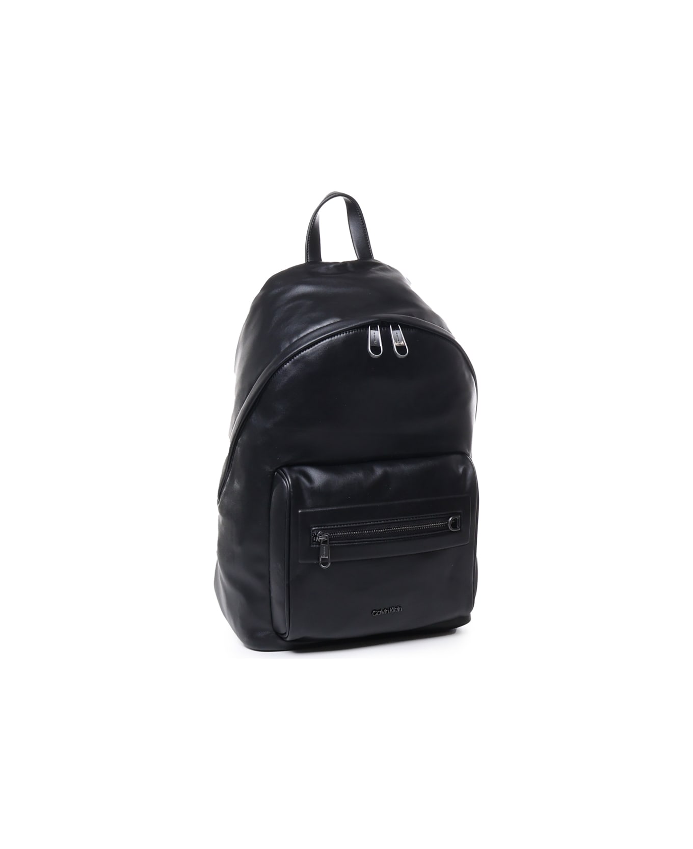 Calvin Klein Faux Leather Backpack - Black