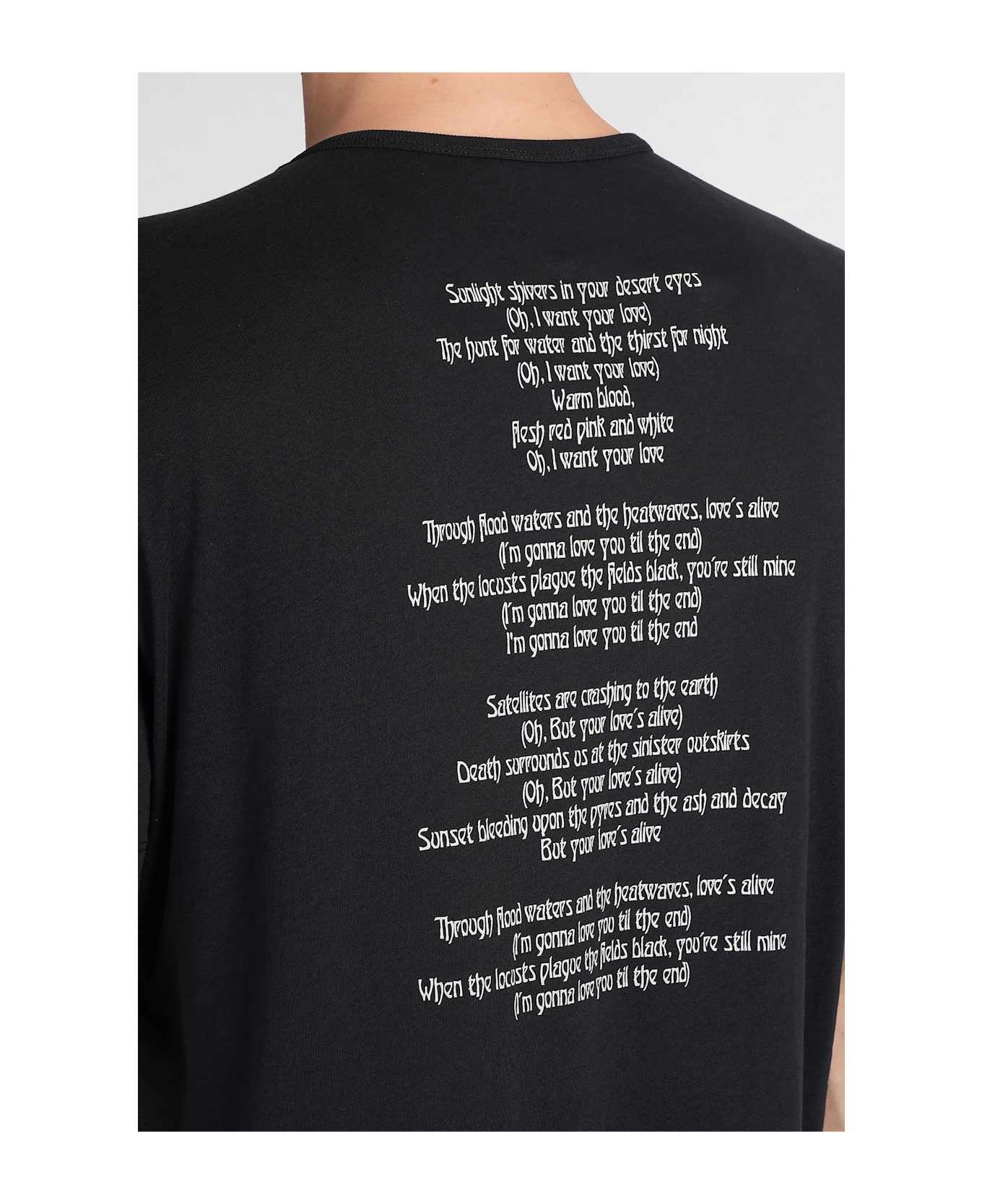 Ann Demeulemeester Baptist T-shirt In Black Cotton - black