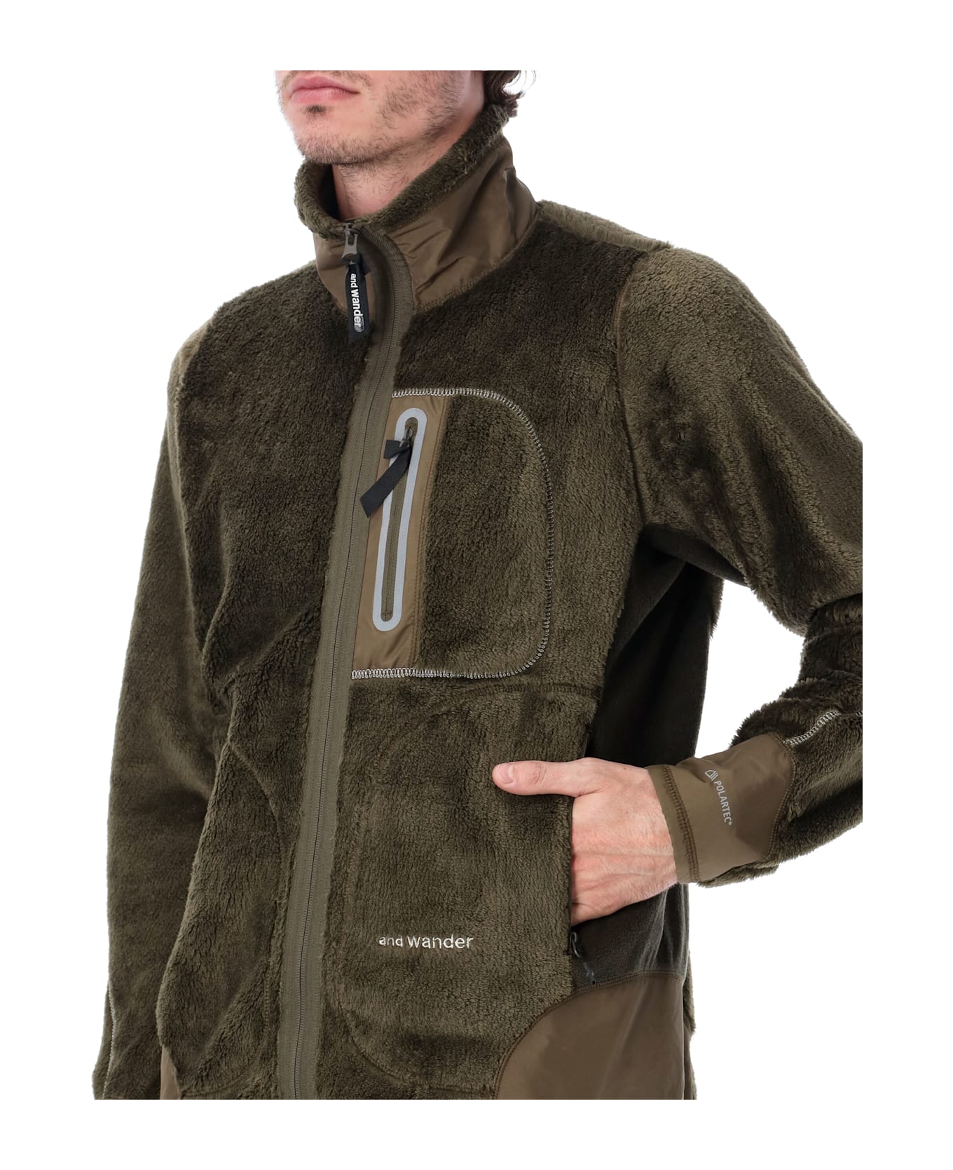 And Wander 18 High Loft Fleece Jacket - Green