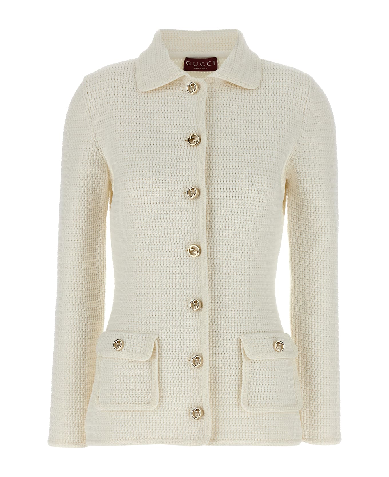 Gucci Cotton Cardigan - WHITE