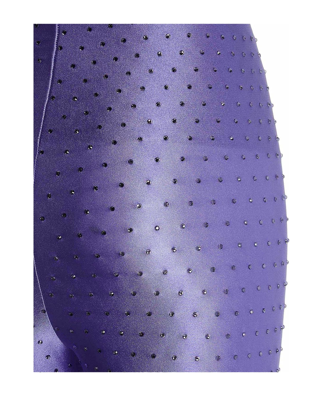 The Andamane 80
s Holly Embellished Stretched Leggings - Lilac
