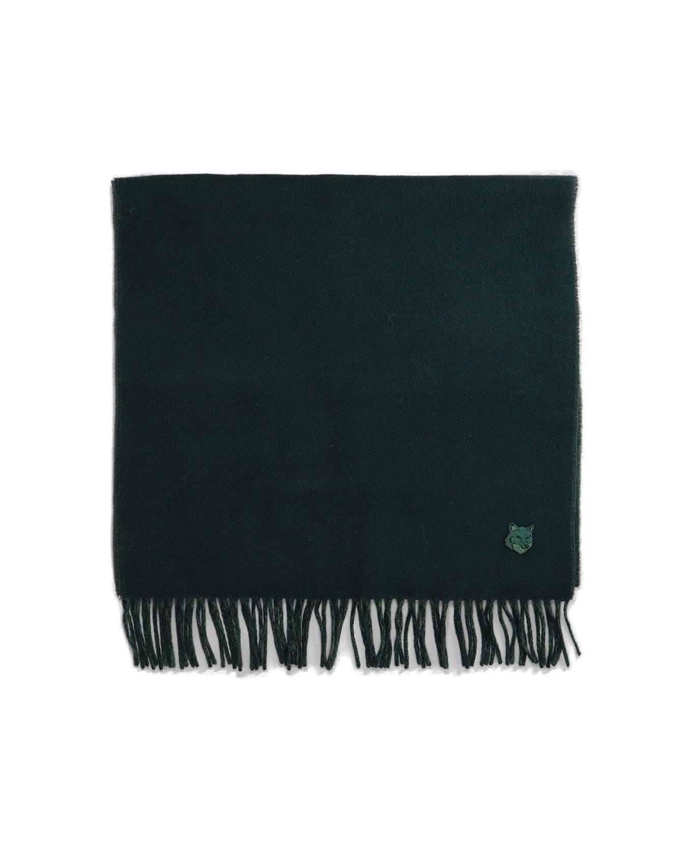 Maison Kitsuné Bold Fox Head Patch Fringed Scarf - Non definito