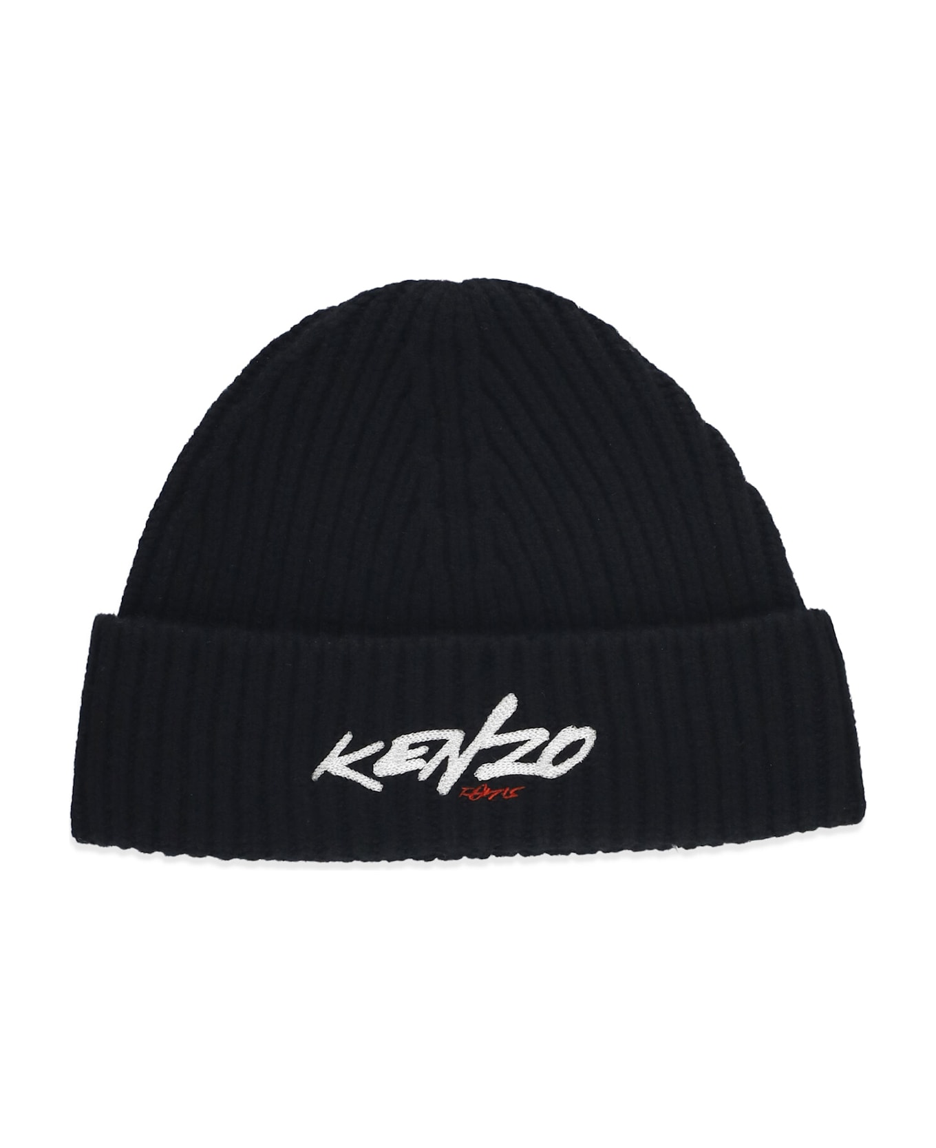 Kenzo Wool And Cotton Beanie - Black