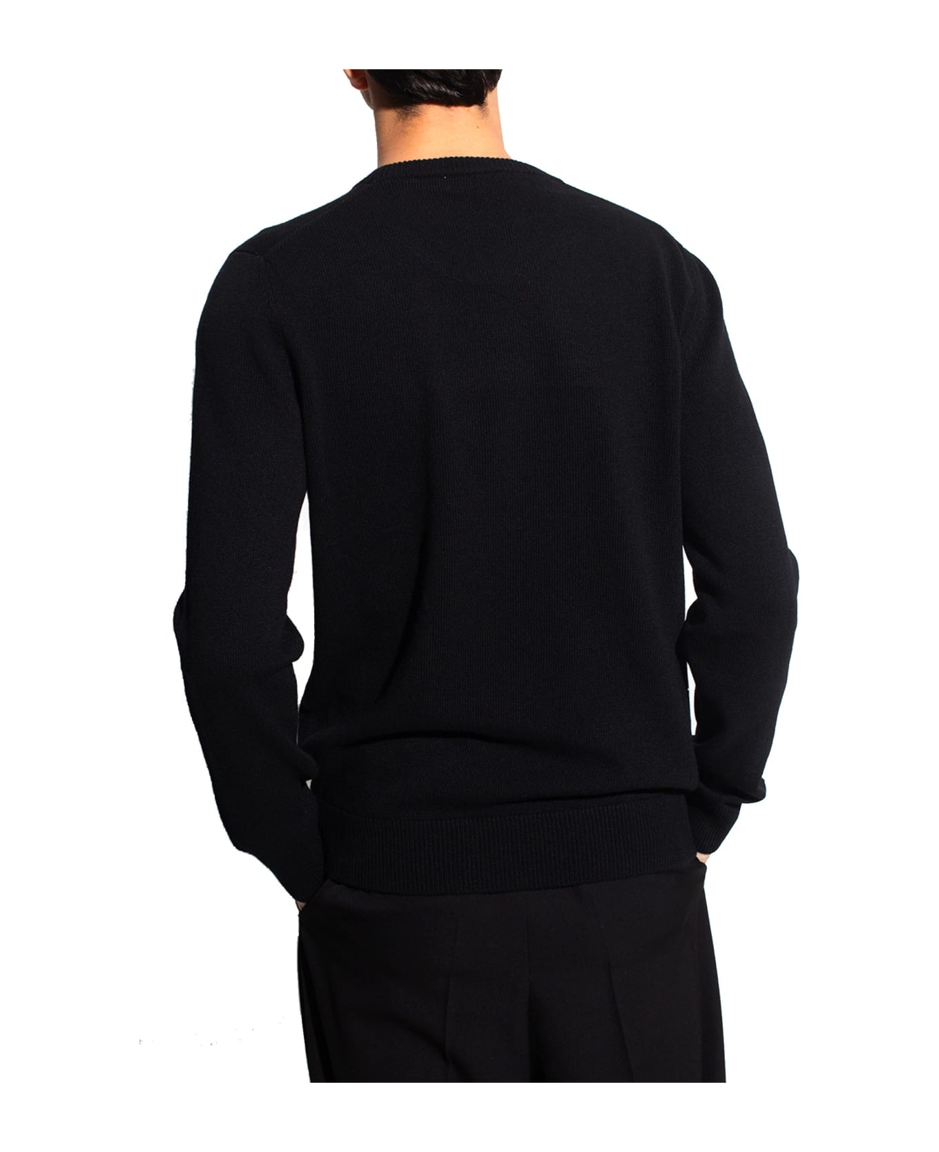 Dolce & Gabbana Wool Logo Sweater - Black ニットウェア