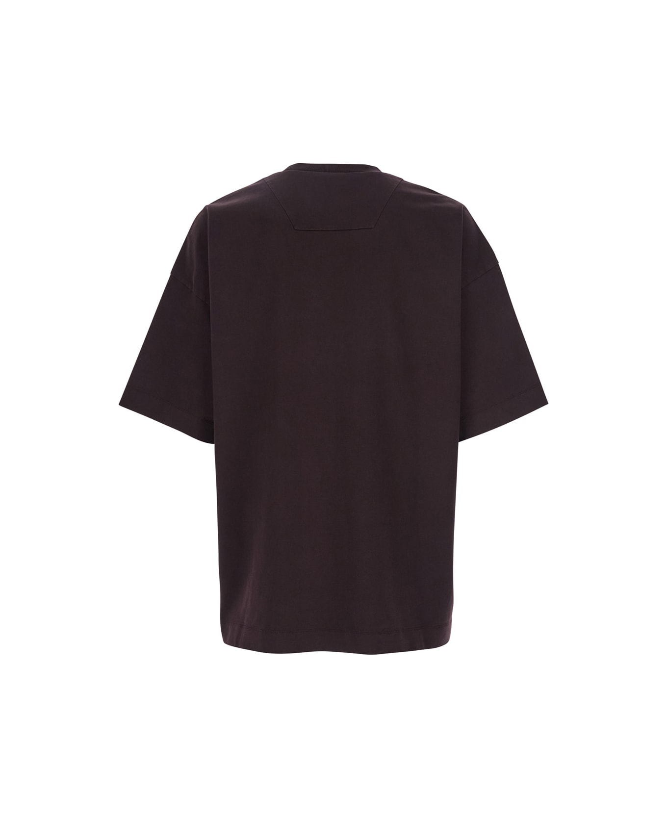 Juun.J Bordeaux T-shirt With Logo Embroidered On The Front And Print On The Back In Cotton Man - Bordeaux