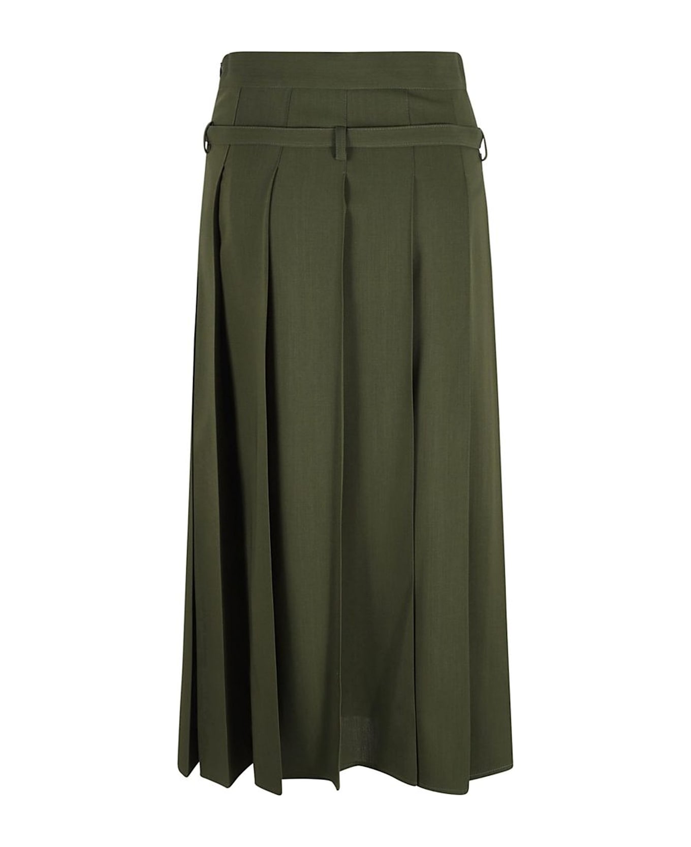 Fabiana Filippi Wool Midi Skirt - Green