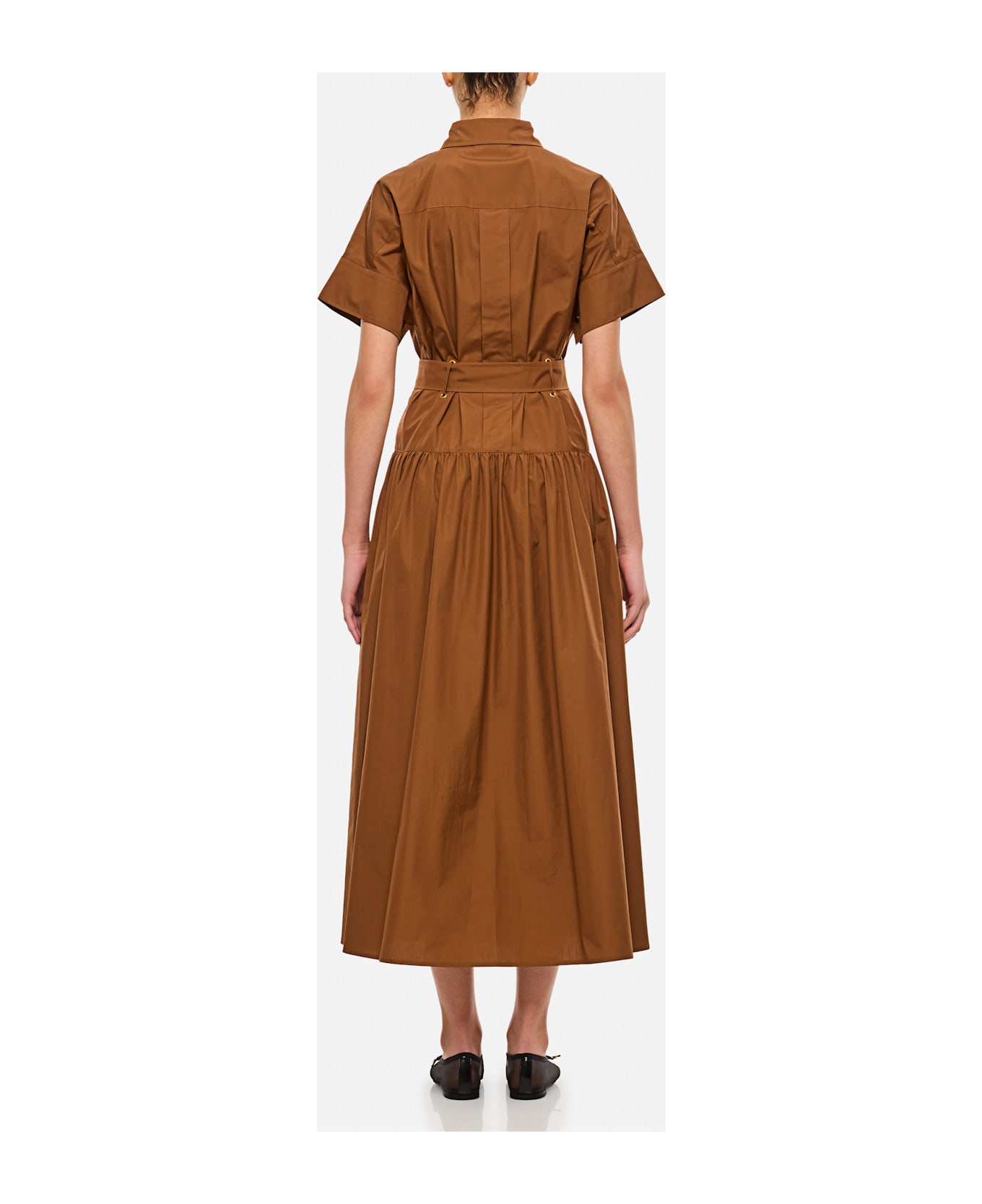 Max Mara Agoraio Popeline Dress - Brown