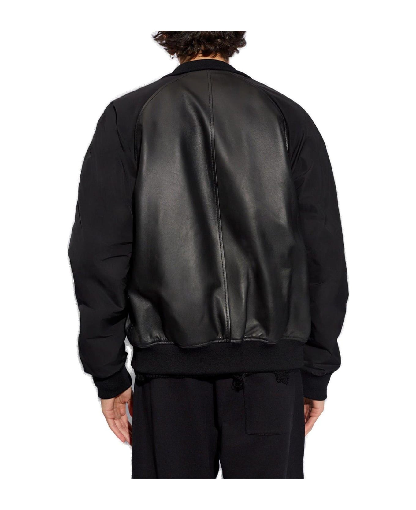 Dsquared2 Logo Patch Leather Jacket - Black ジャケット