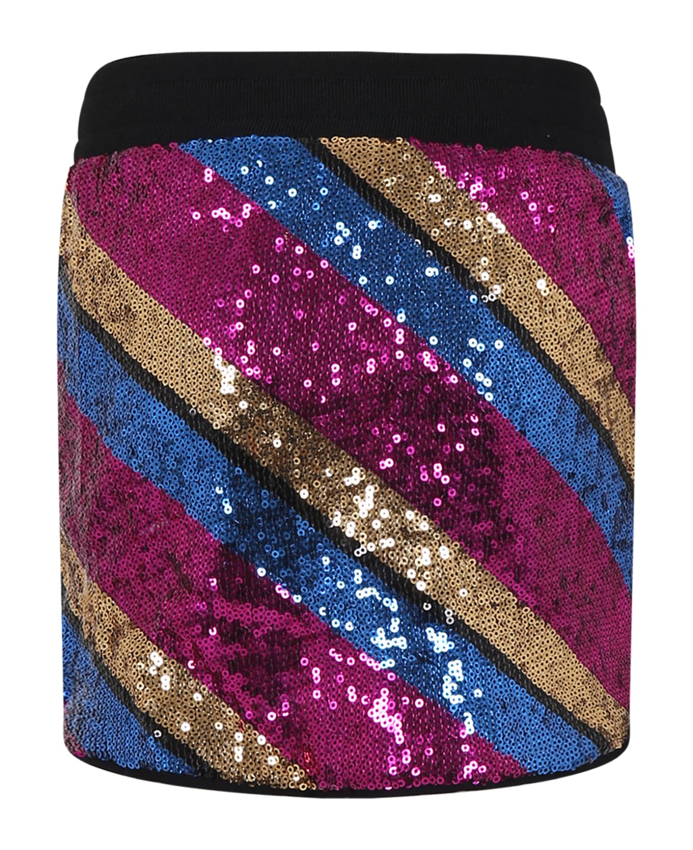 Rykiel Enfant Elegant Multicolor Skirt For Girl With Paillettes - Multicolor