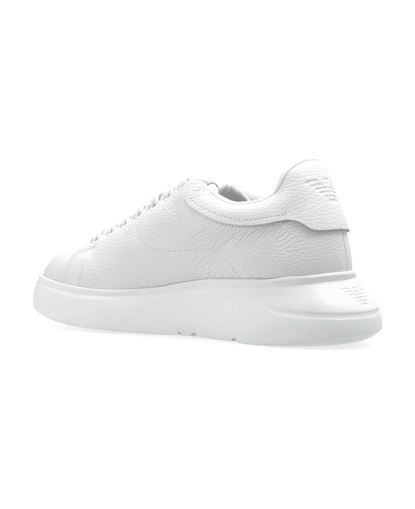 Emporio Armani Leather Sneakers - White