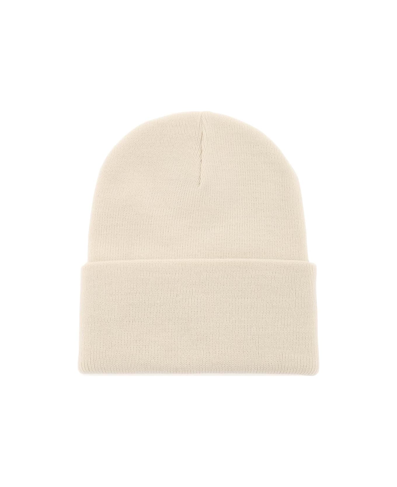 Carhartt Beanie Hat With Logo Patch - Natural