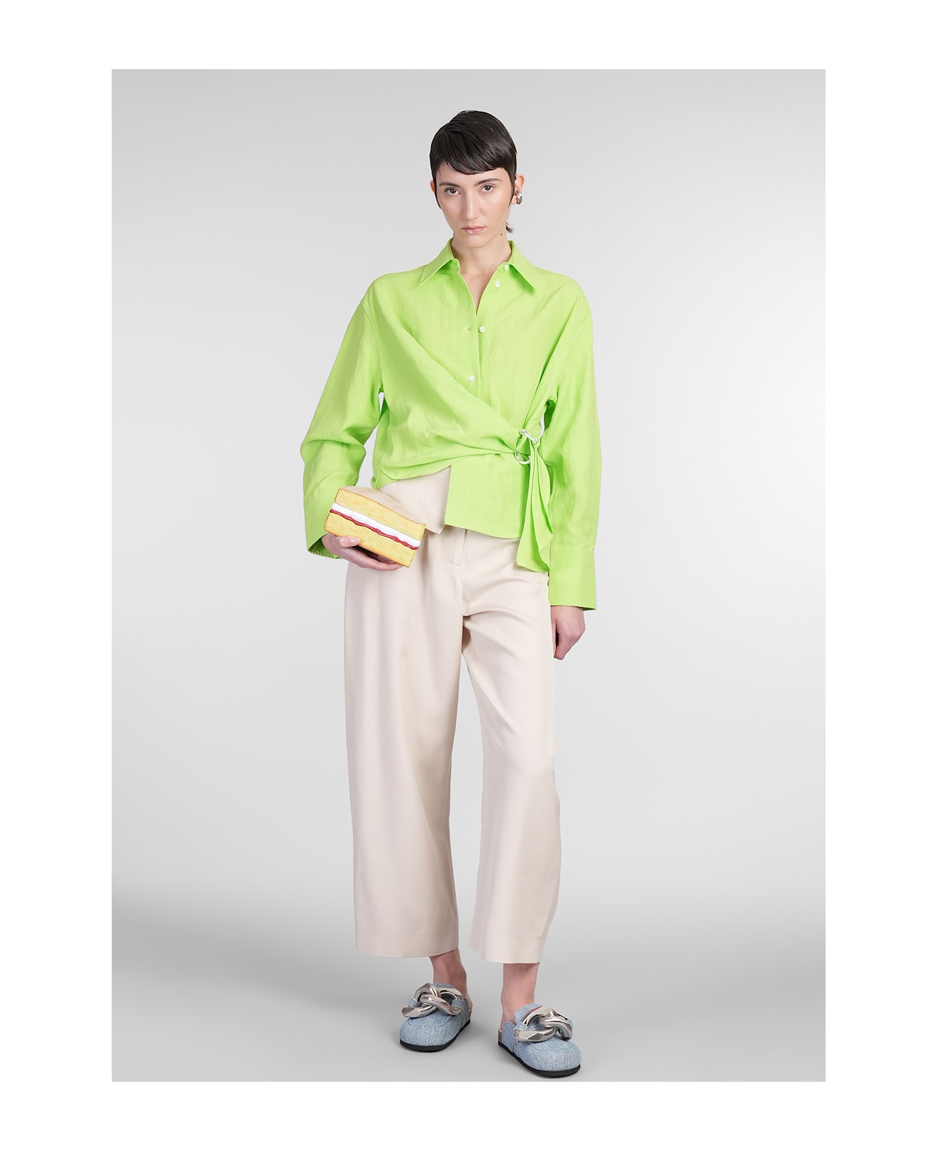 J.W. Anderson Shirt In Green Viscose - green