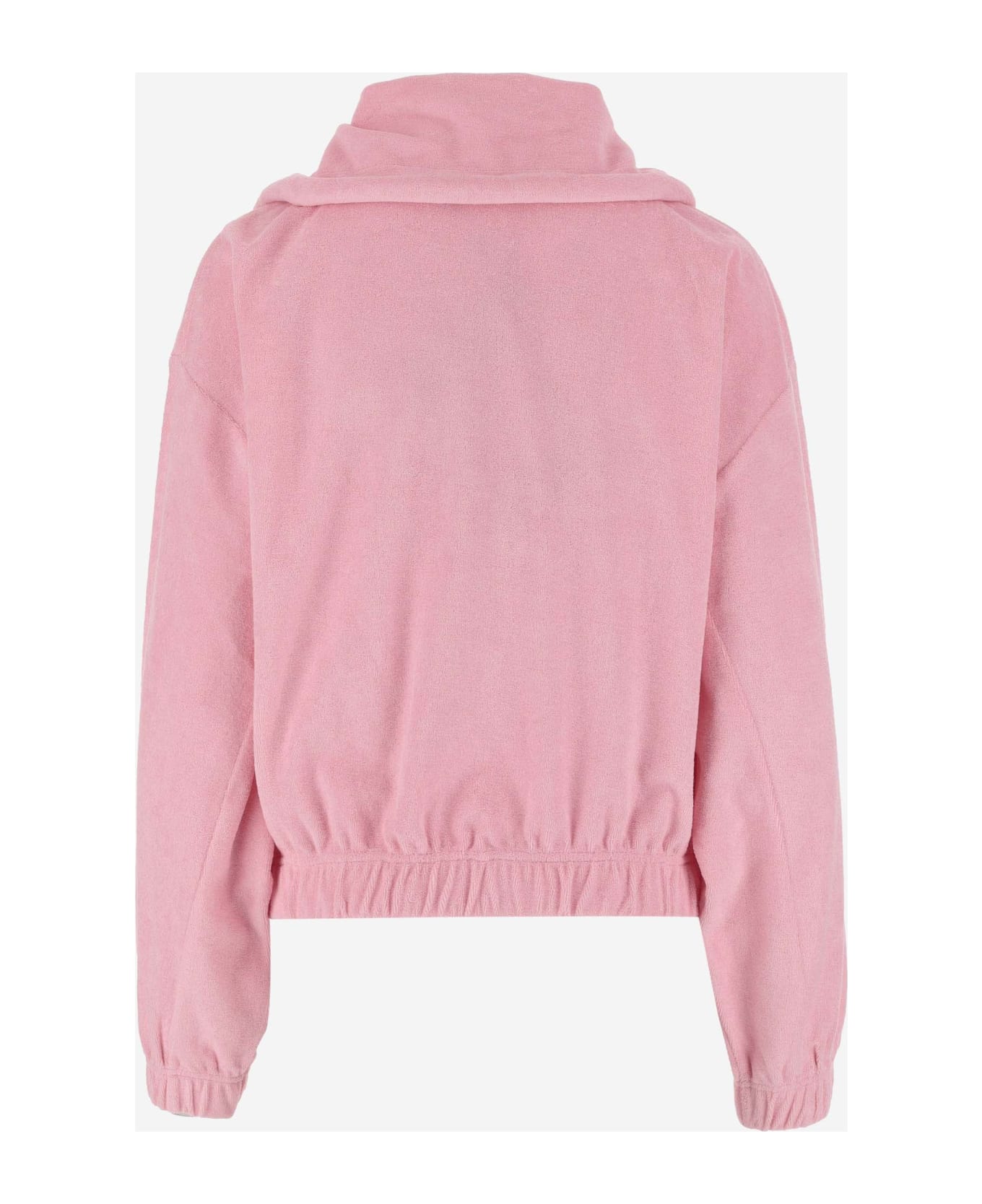 Patou Cotton Sweatshirt With Embossed Patou Signature - Pink フリース