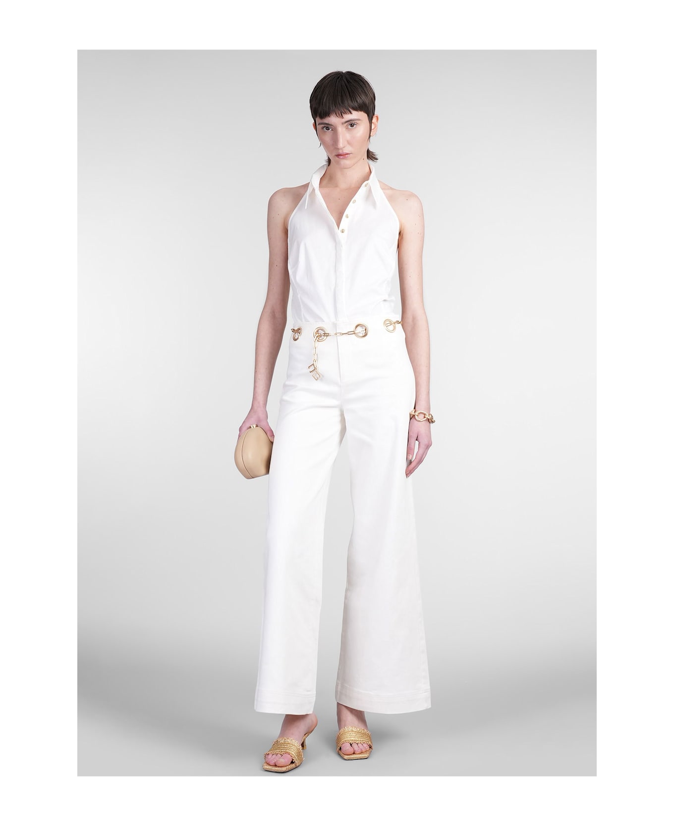 Cult Gaia Gwen Shirt In White Cotton - white