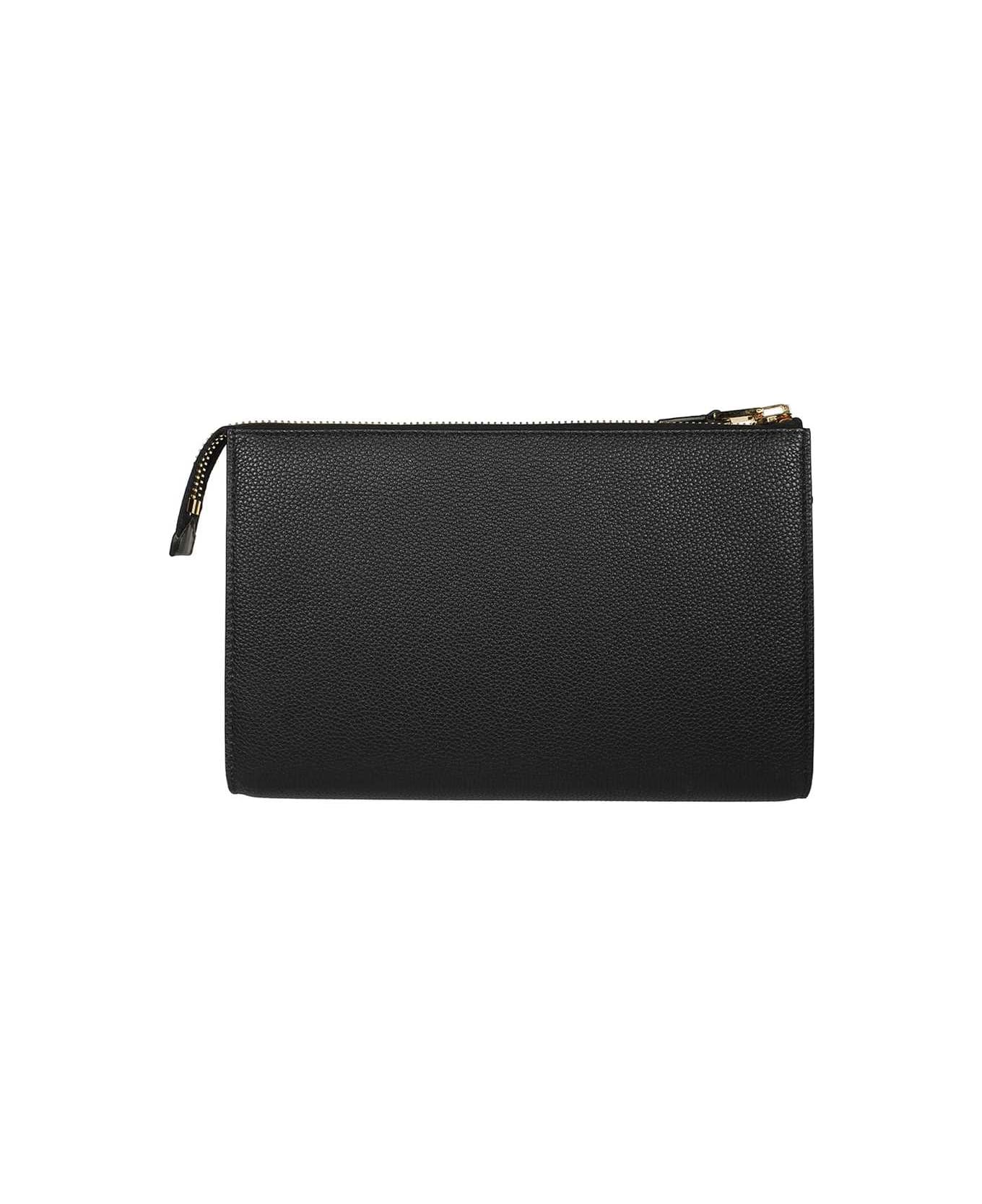 Tom Ford Leather Flat Pouch - black バッグ