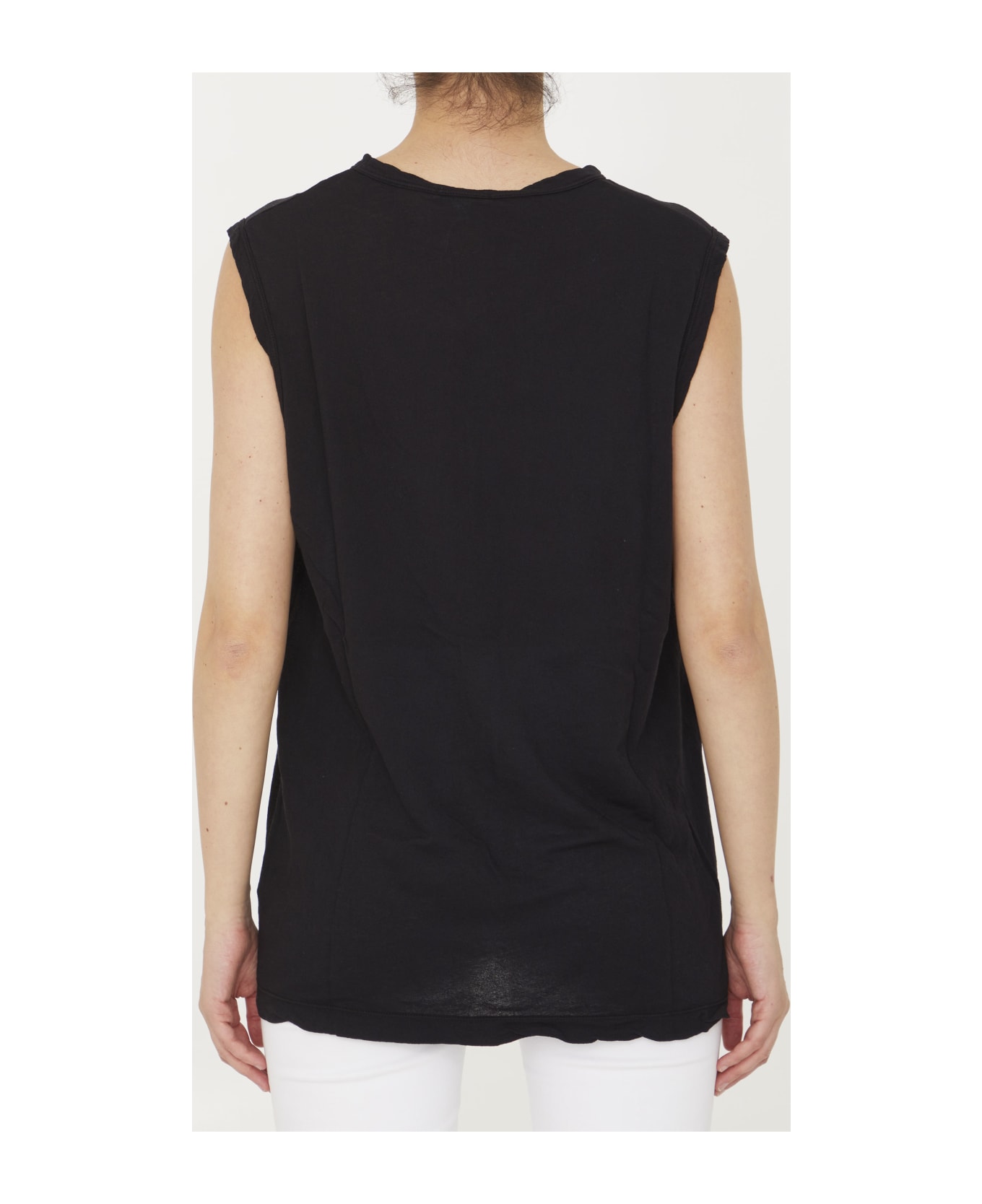 James Perse Cotton Sleeveless T-shirt - BLACK タンクトップ