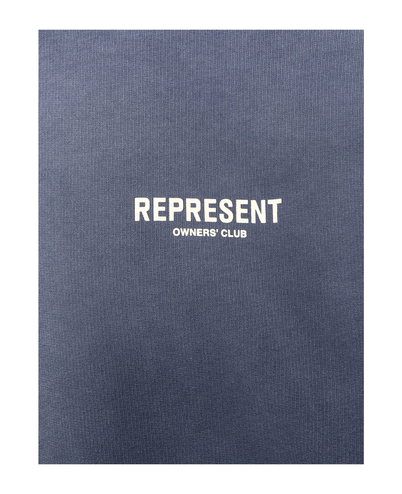 REPRESENT Owners Club Cotton Sweatshirt With Frontal Logo Print - Blue