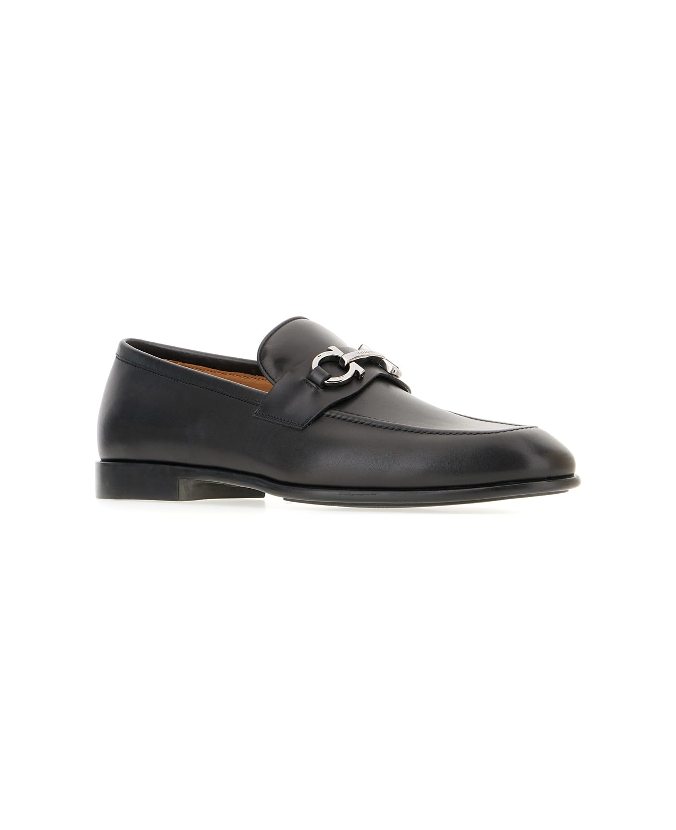 Ferragamo Black Leather Foster Loafers - NERO NEW BISCOTTO