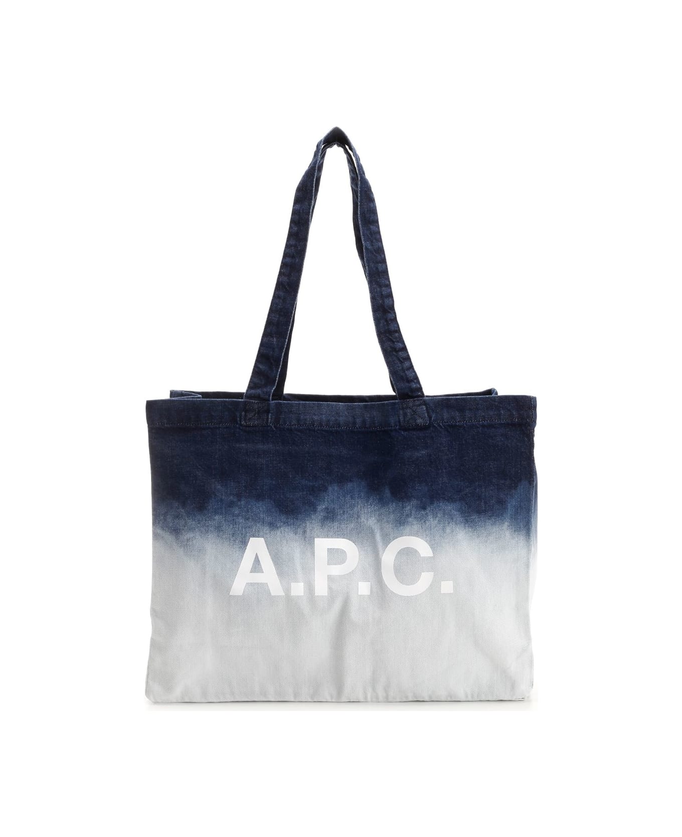 A.P.C. Denim Shopping Bag - White