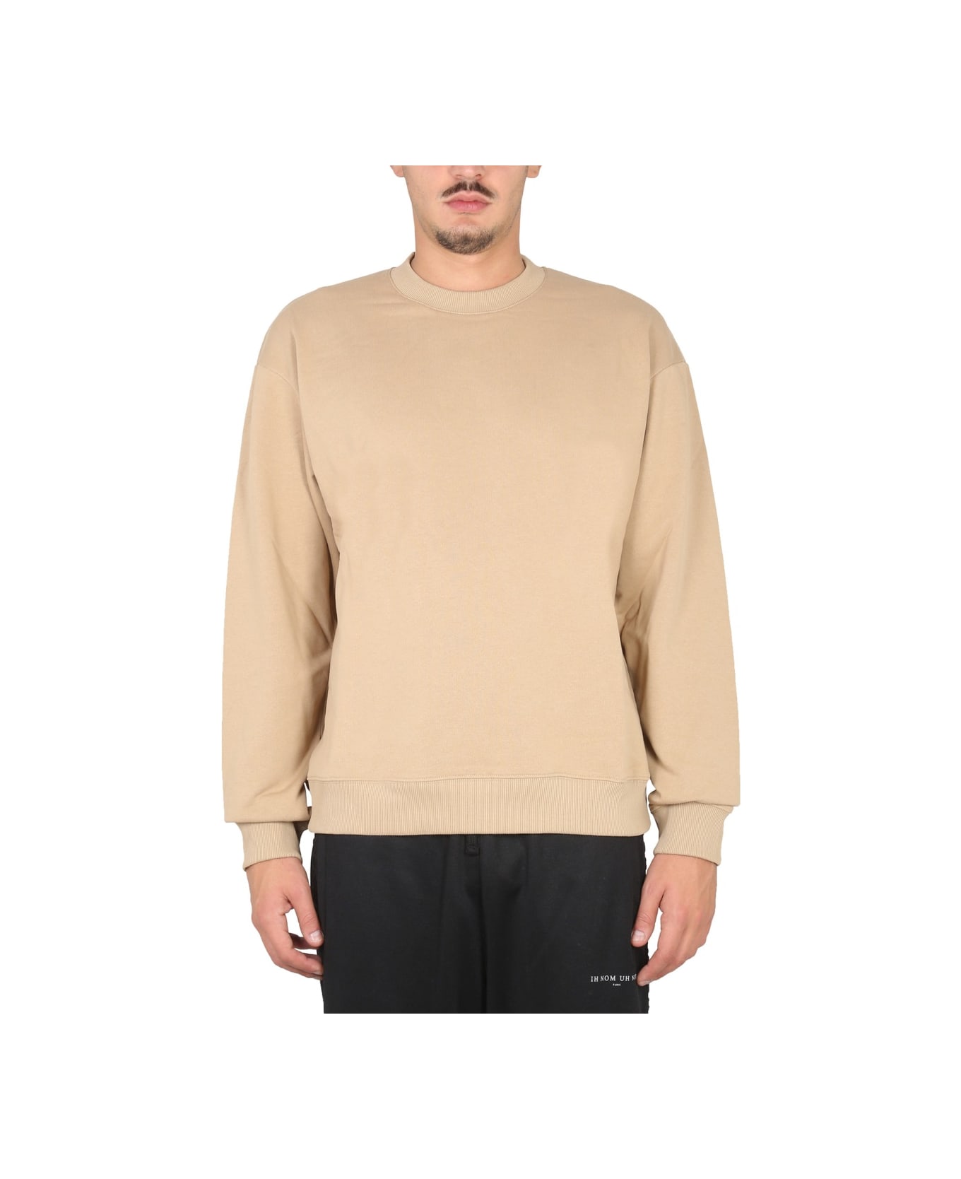 ih nom uh nit Crewneck Sweatshirt - BEIGE フリース