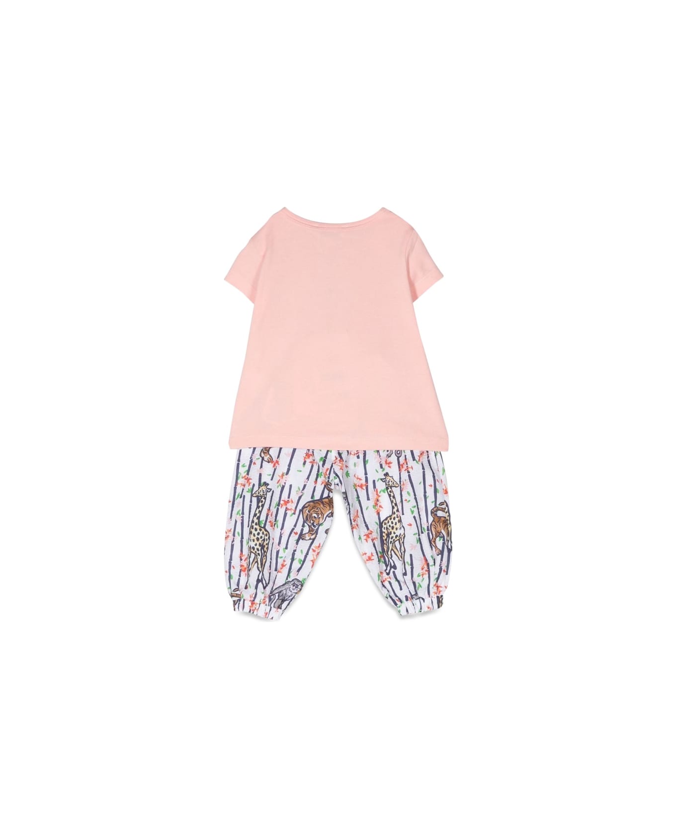 Kenzo Mc T-shirt And Fancy Pants Set - PINK