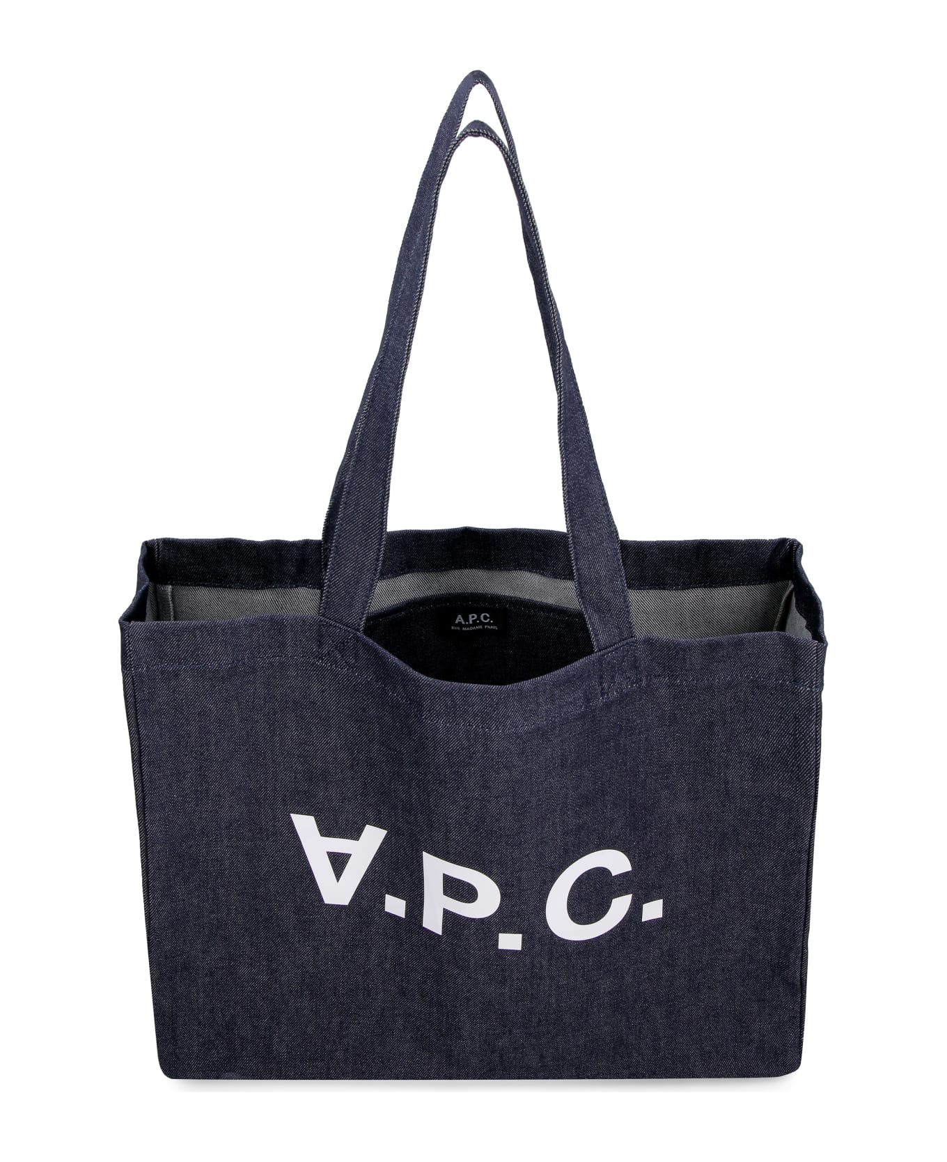 A.P.C. Daniela Logo Detail Tote Bag - Denim