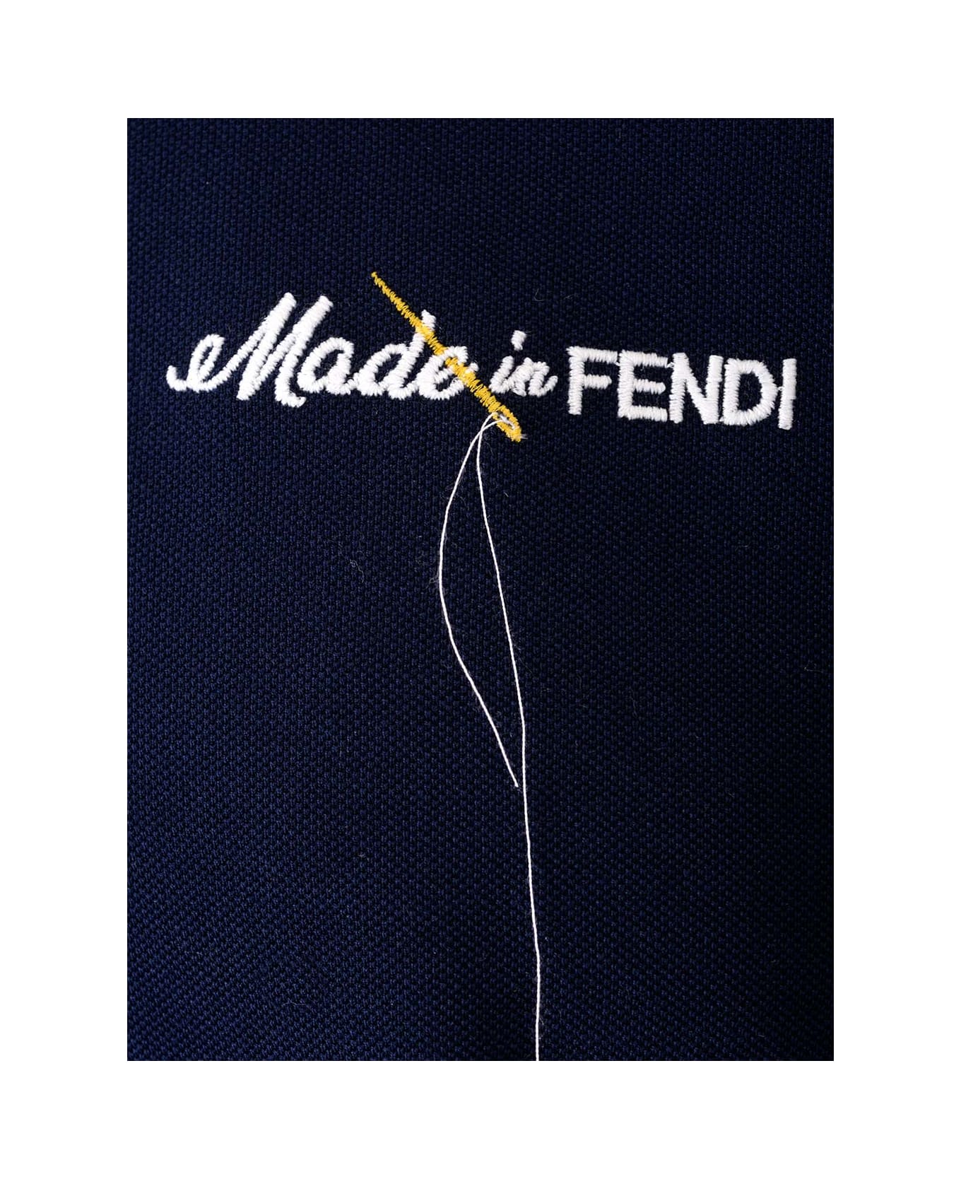 Fendi Cotton Polo - Blu Navy ポロシャツ