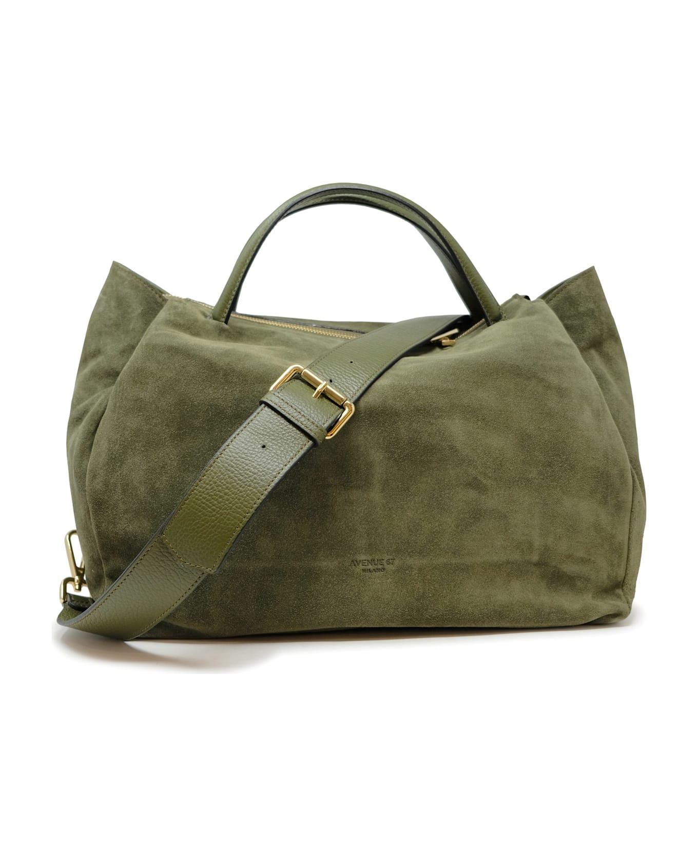 Avenue 67 Ao132a0011 Roxanne Green Suede Leather Bag - GREEN