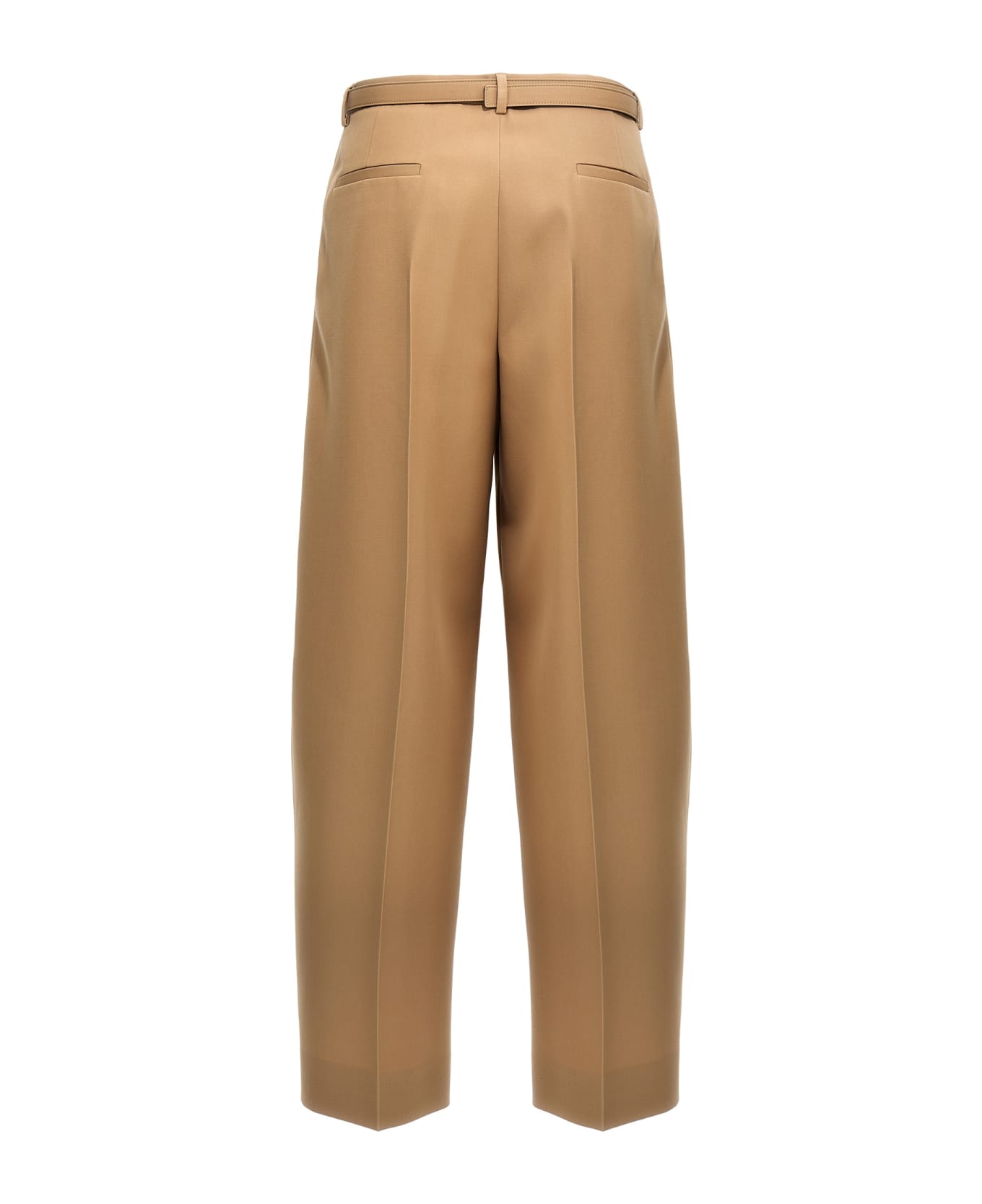 Jil Sander Gabardine Belt Pants - Clay