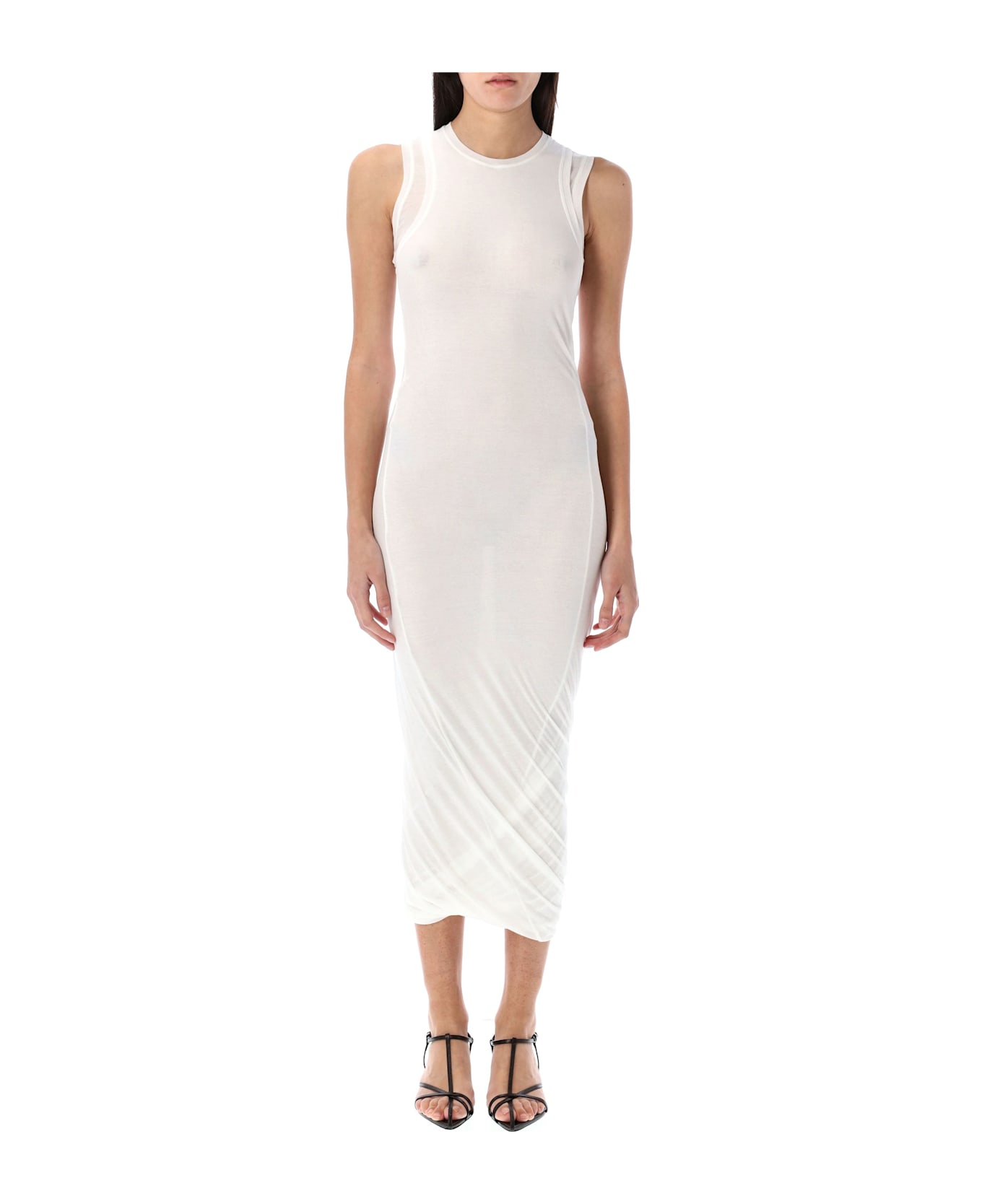 Jil Sander Sleeveless Midi Dress - WHITE