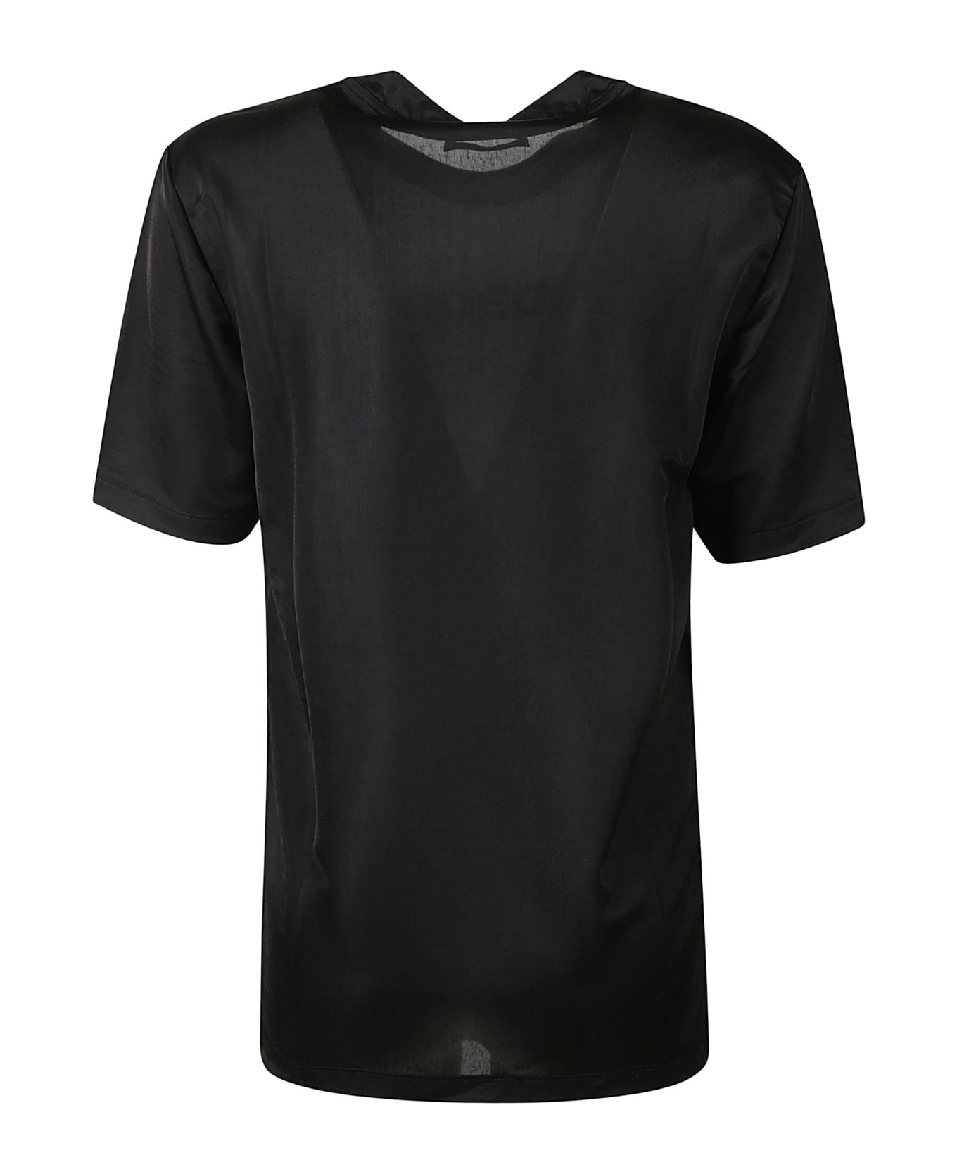 Paco Rabanne Round Neck Logo T-shirt - Black