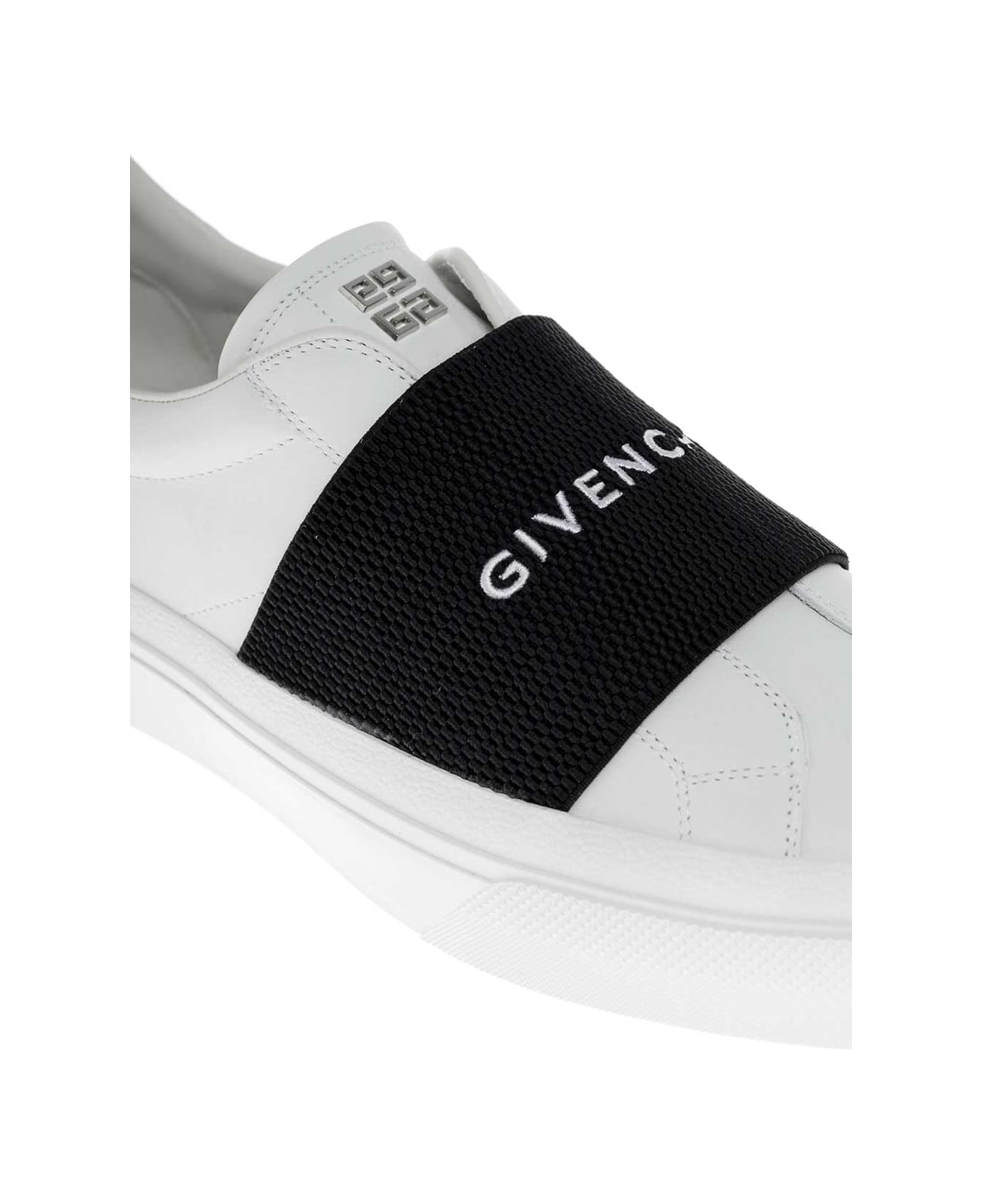 Givenchy City Court White Leather Sneakers With Logo - White