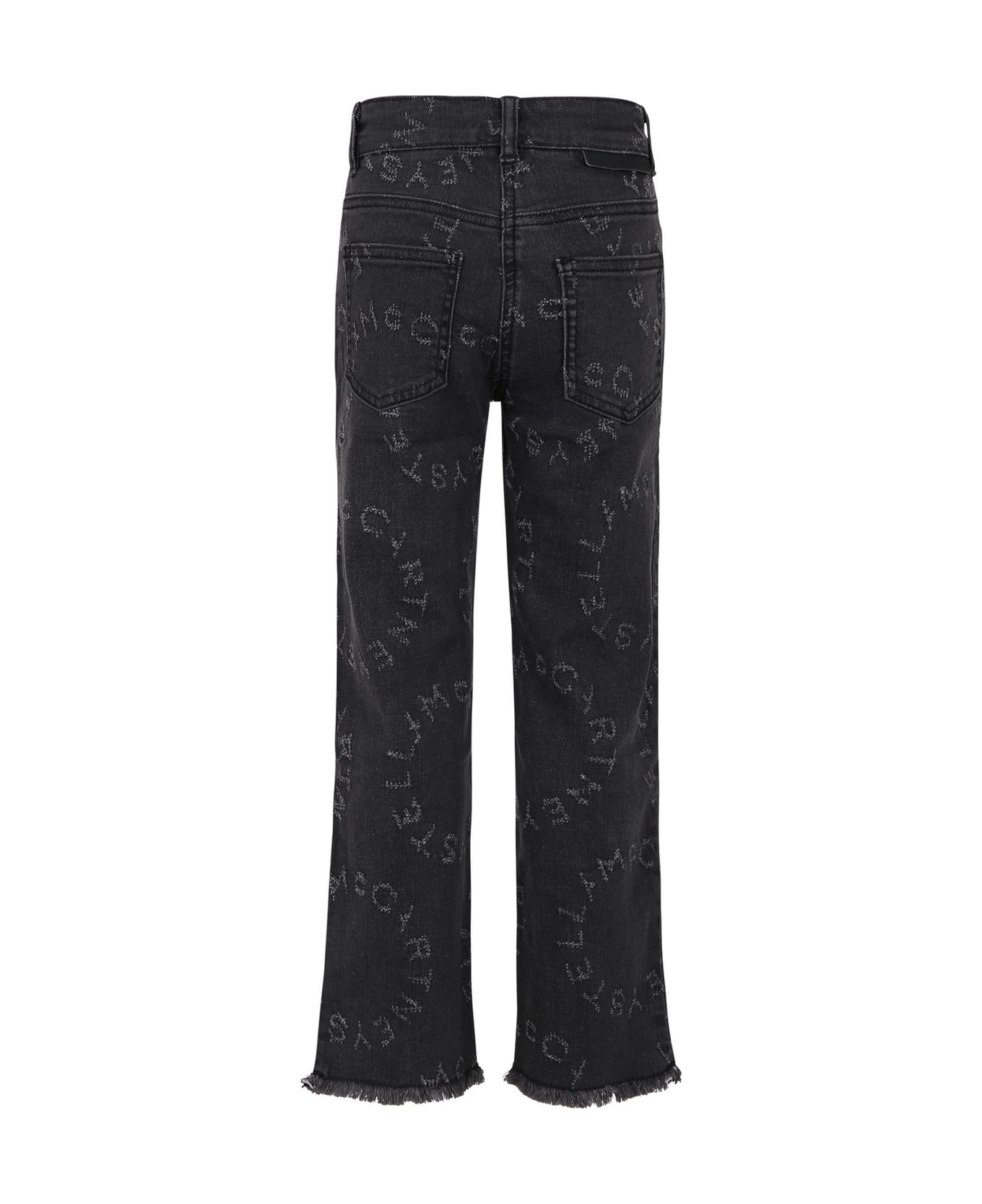 Stella McCartney Kids Black Jeans For Girl With Logo - Black