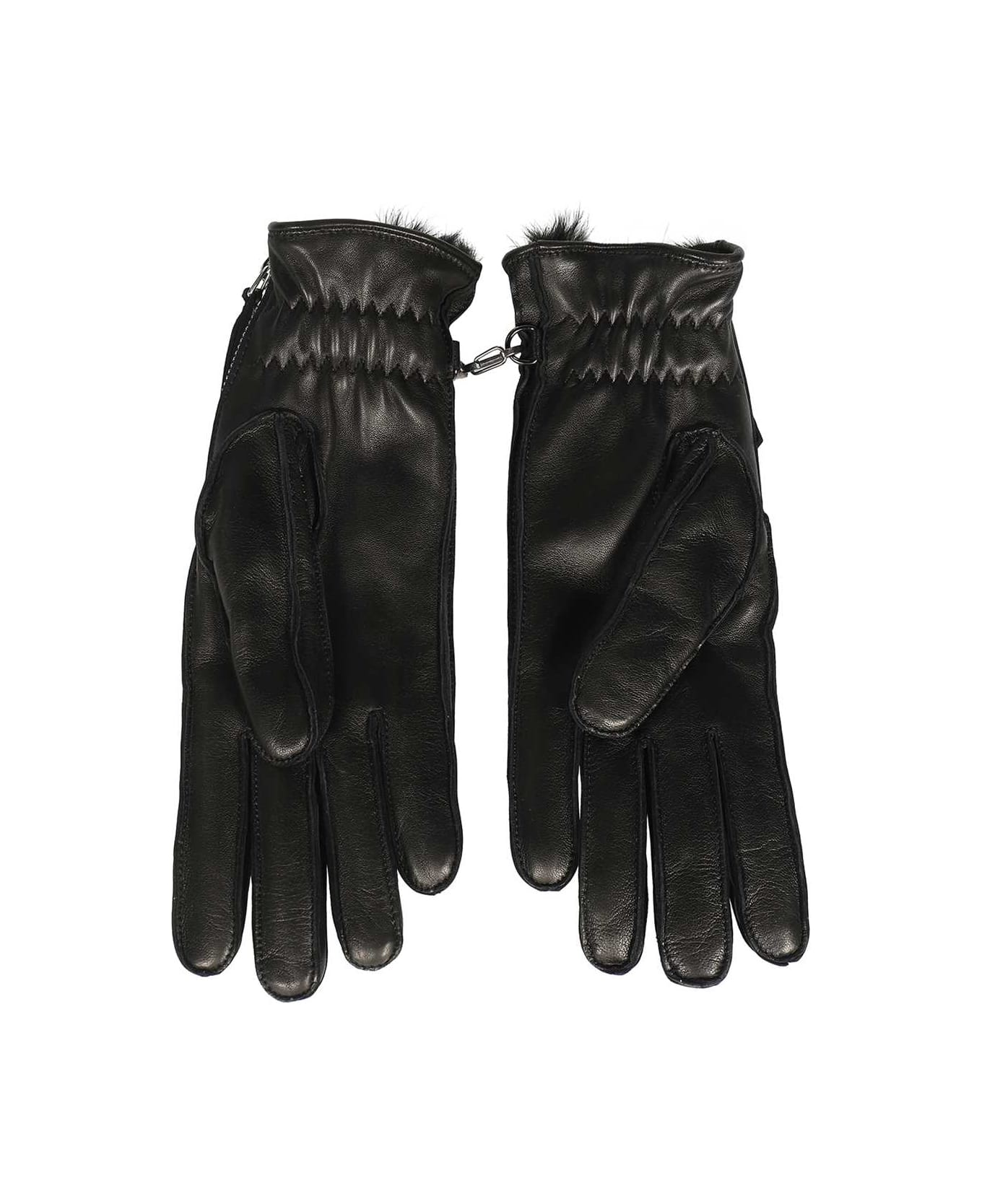Dsquared2 Leather Gloves - black