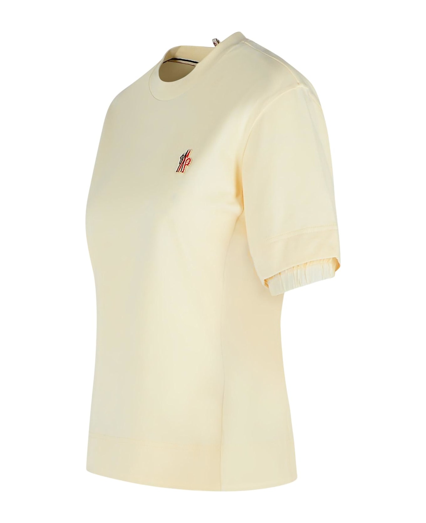 Moncler Grenoble Ivory Cotton T-shirt - 04A