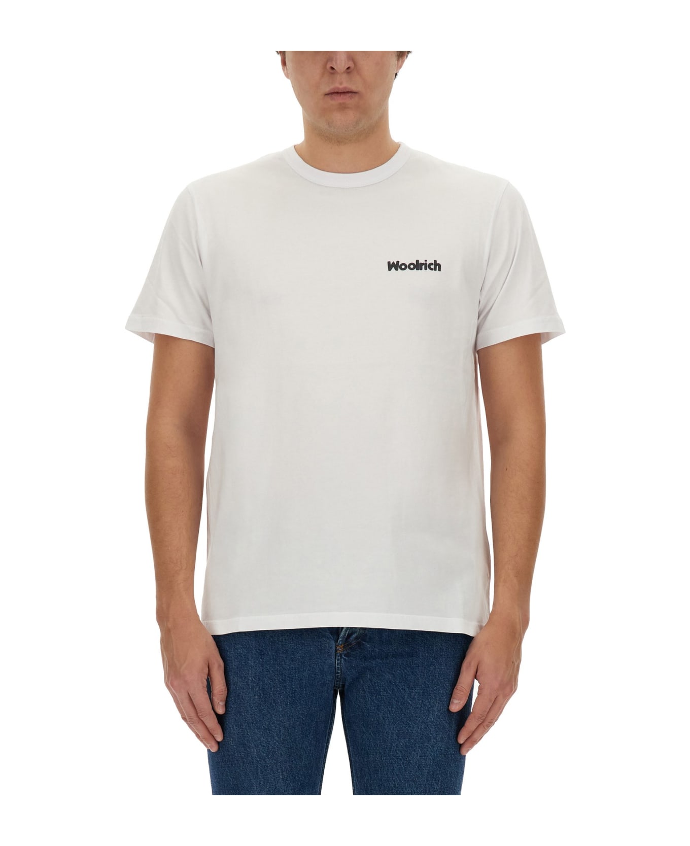 Woolrich T-shirt With Logo - White シャツ