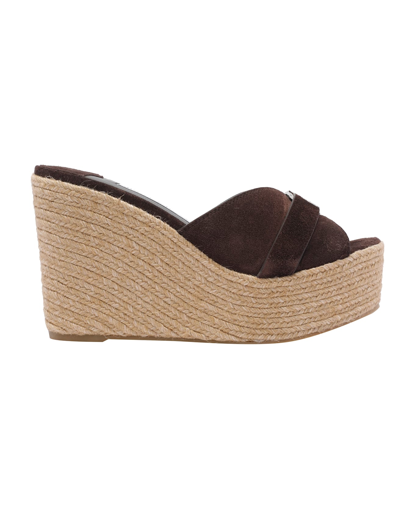 Jimmy Choo Leda Wedge Sandals - Brown