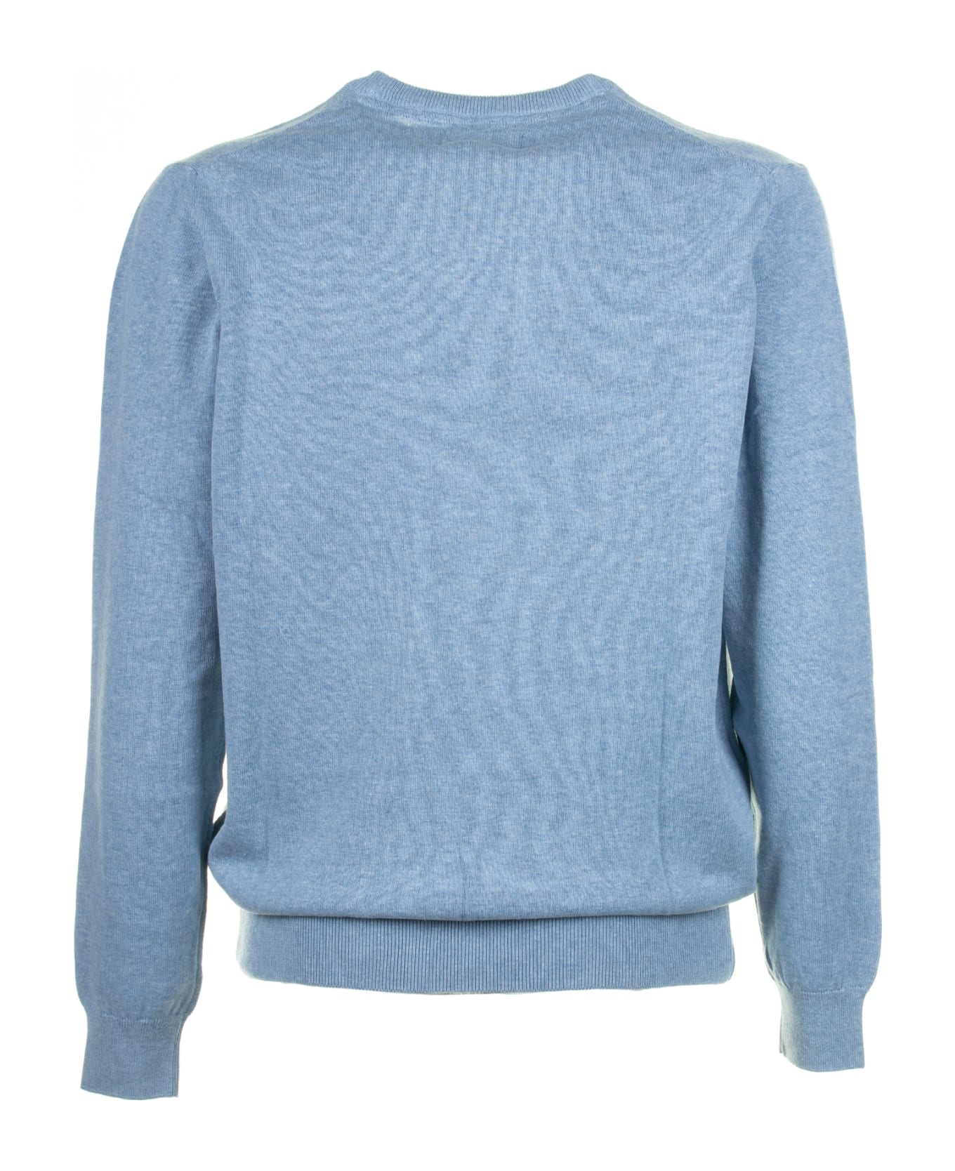 Barbour Light Blue Crew Neck Sweater - DK CHAMBRAY