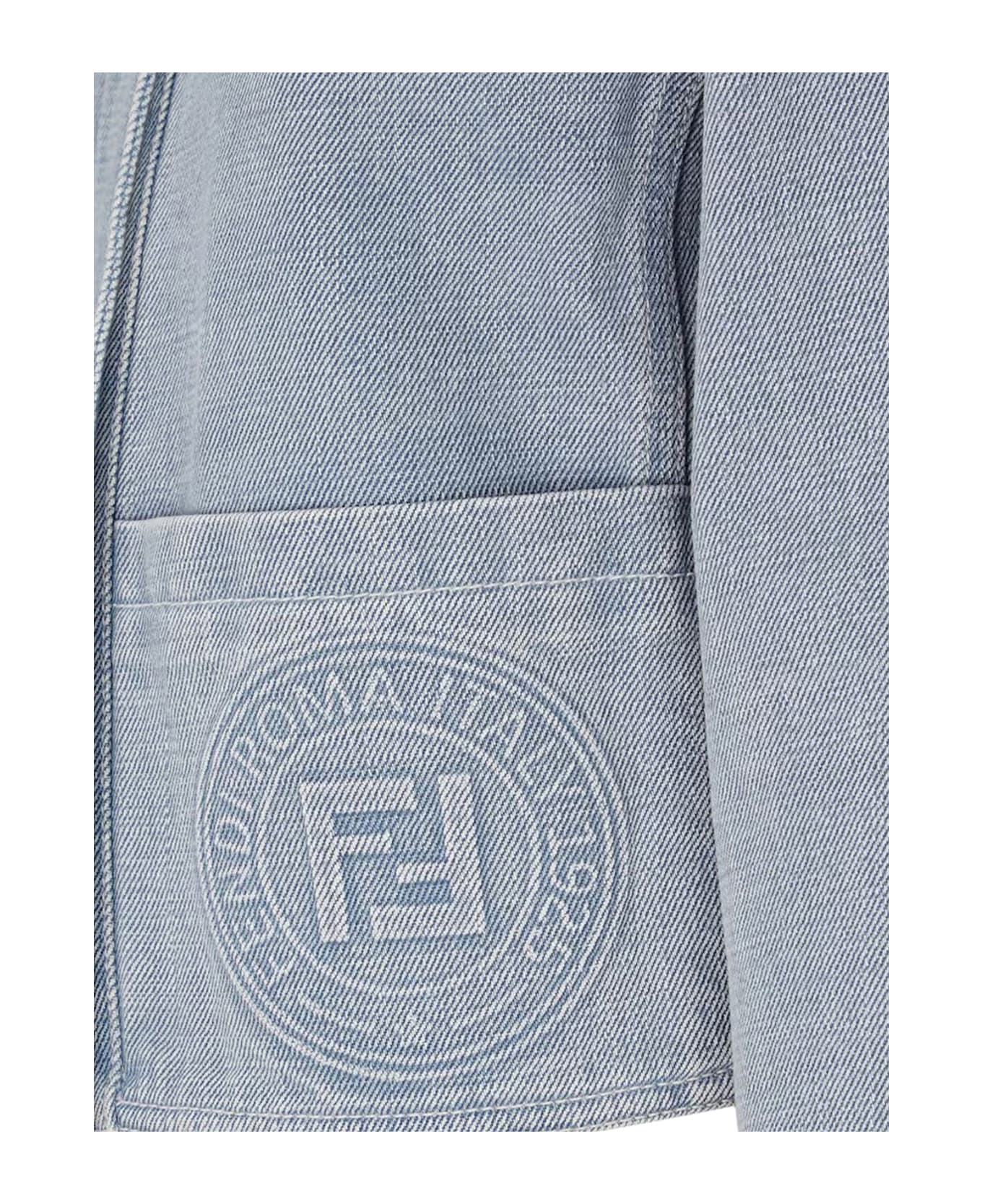 Fendi Light Blue Denim Jacket - Grey