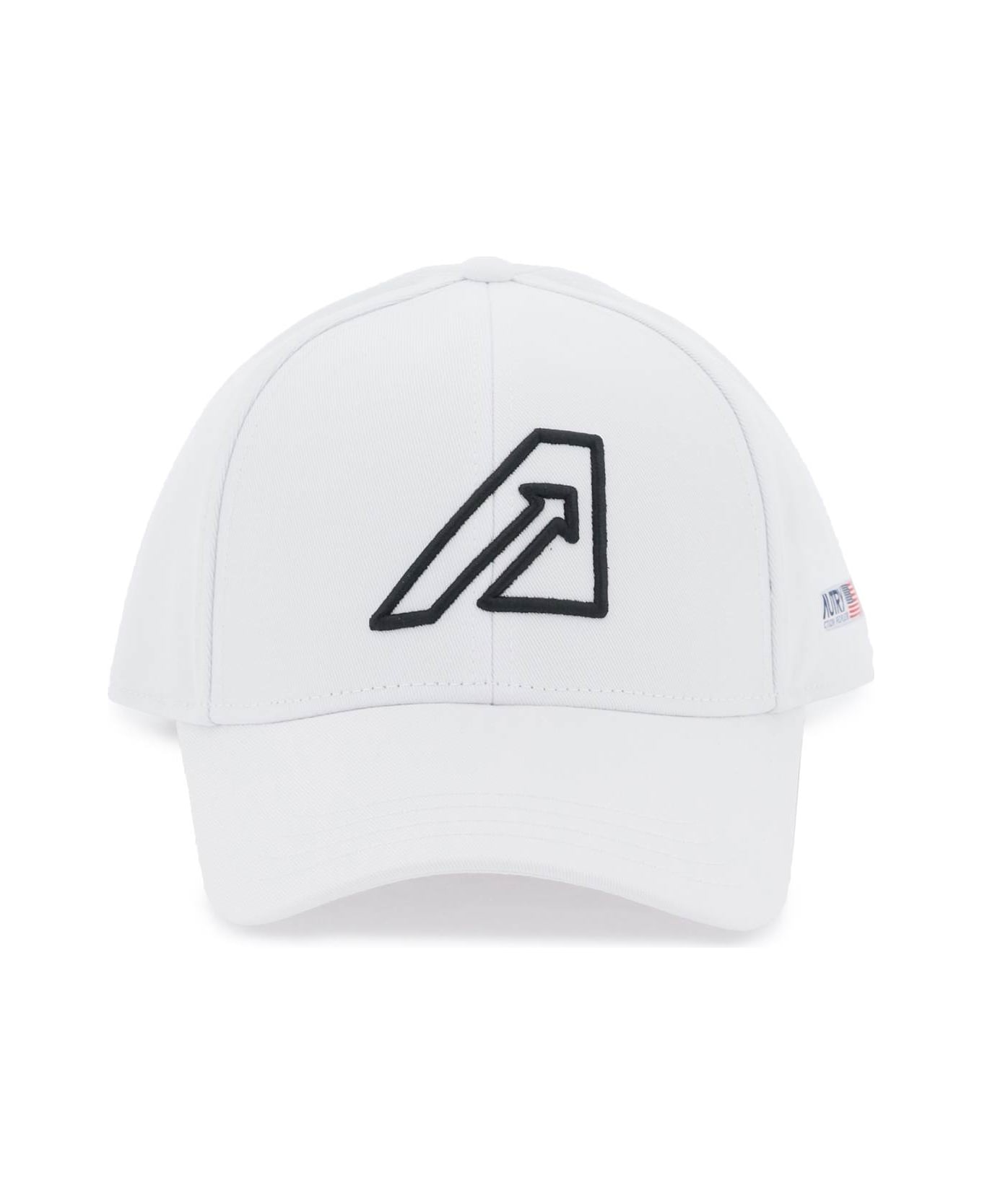 Autry White Cap With Logo - WHITE
