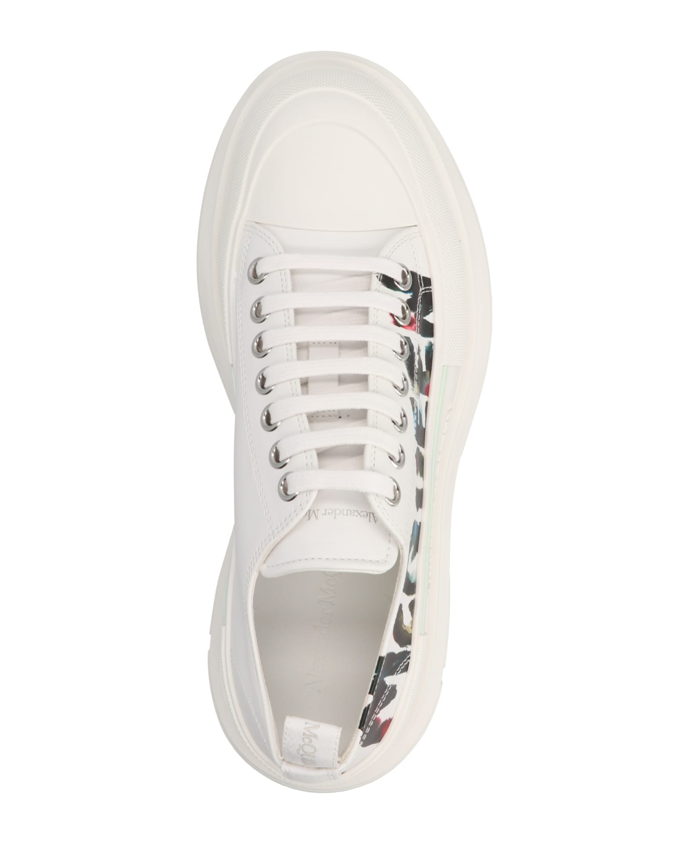 Alexander McQueen Tread Slick Lace-up Shoes - Op Wh Whi Sil Multi
