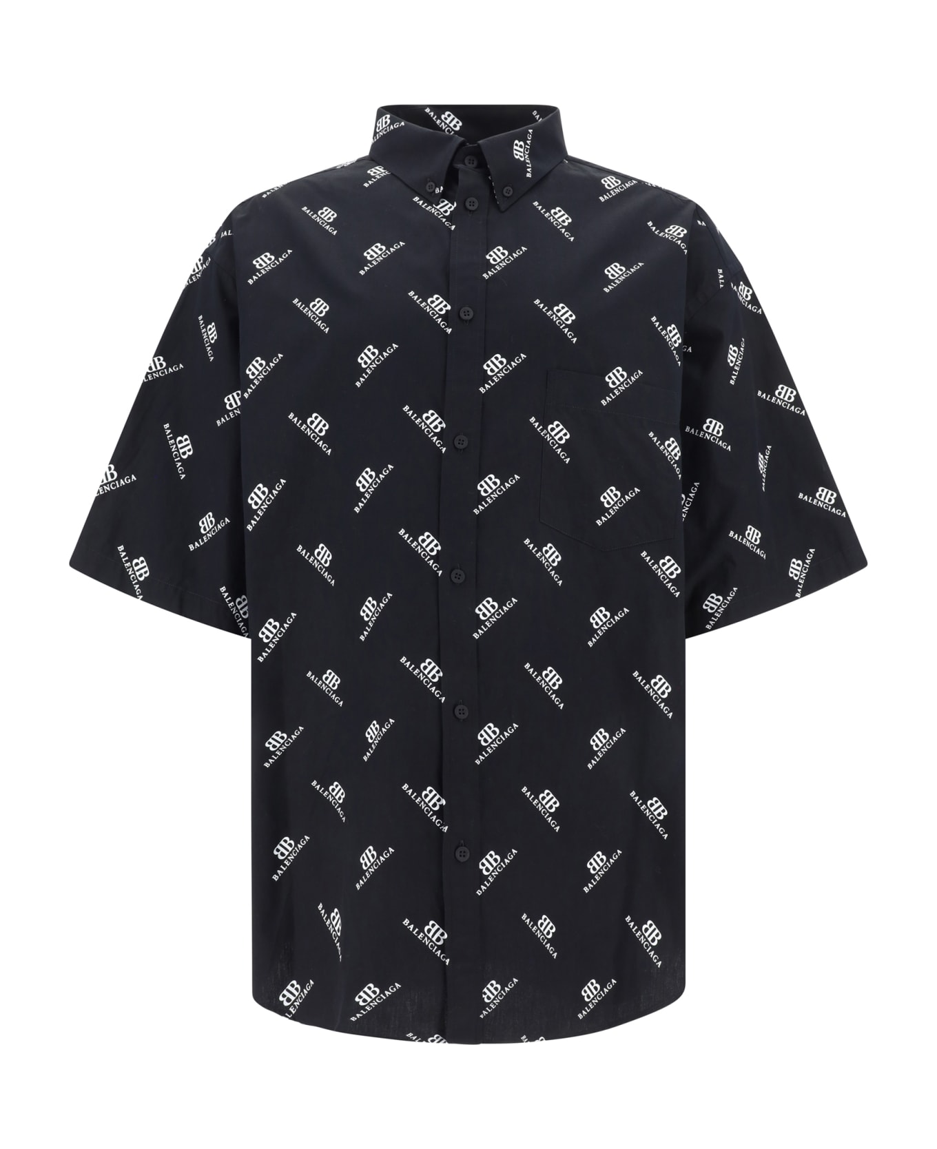 Balenciaga 
bb Monogram
 Logo Shirt - Black/white